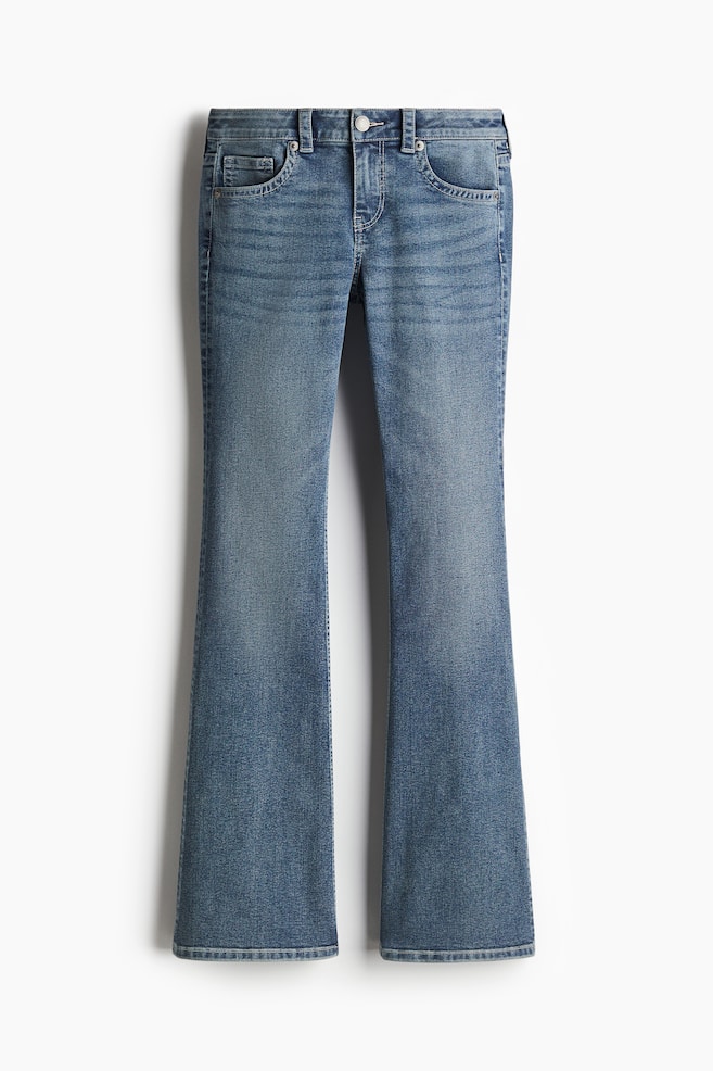 Flared Low Jeans - Denim blue/Light denim blue - 1