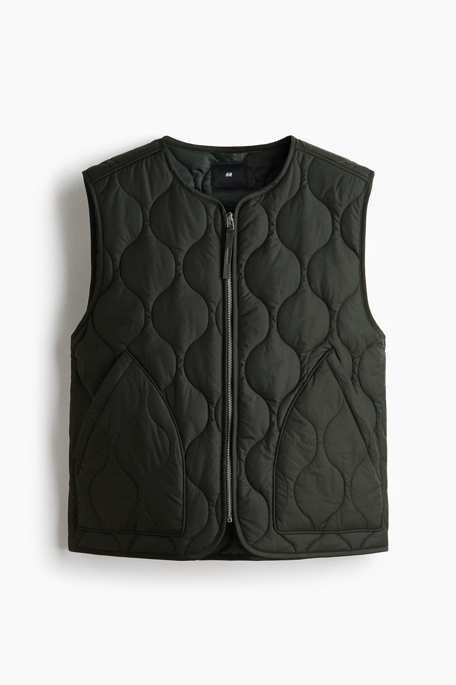 Quilted Vest - Dark green/Black