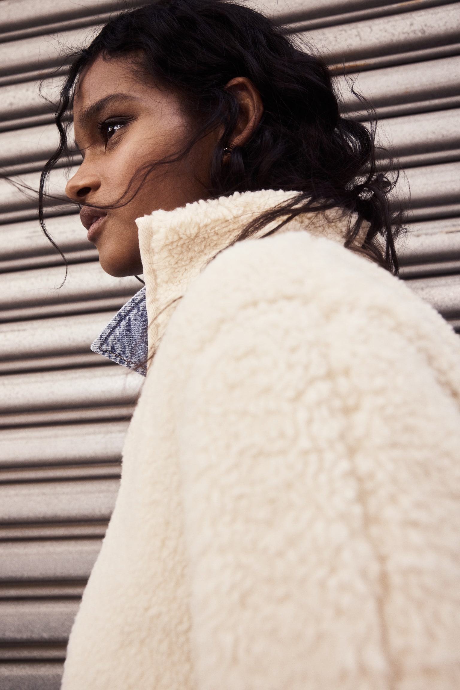 Teddy jacket - Light beige/Dark brown - 4