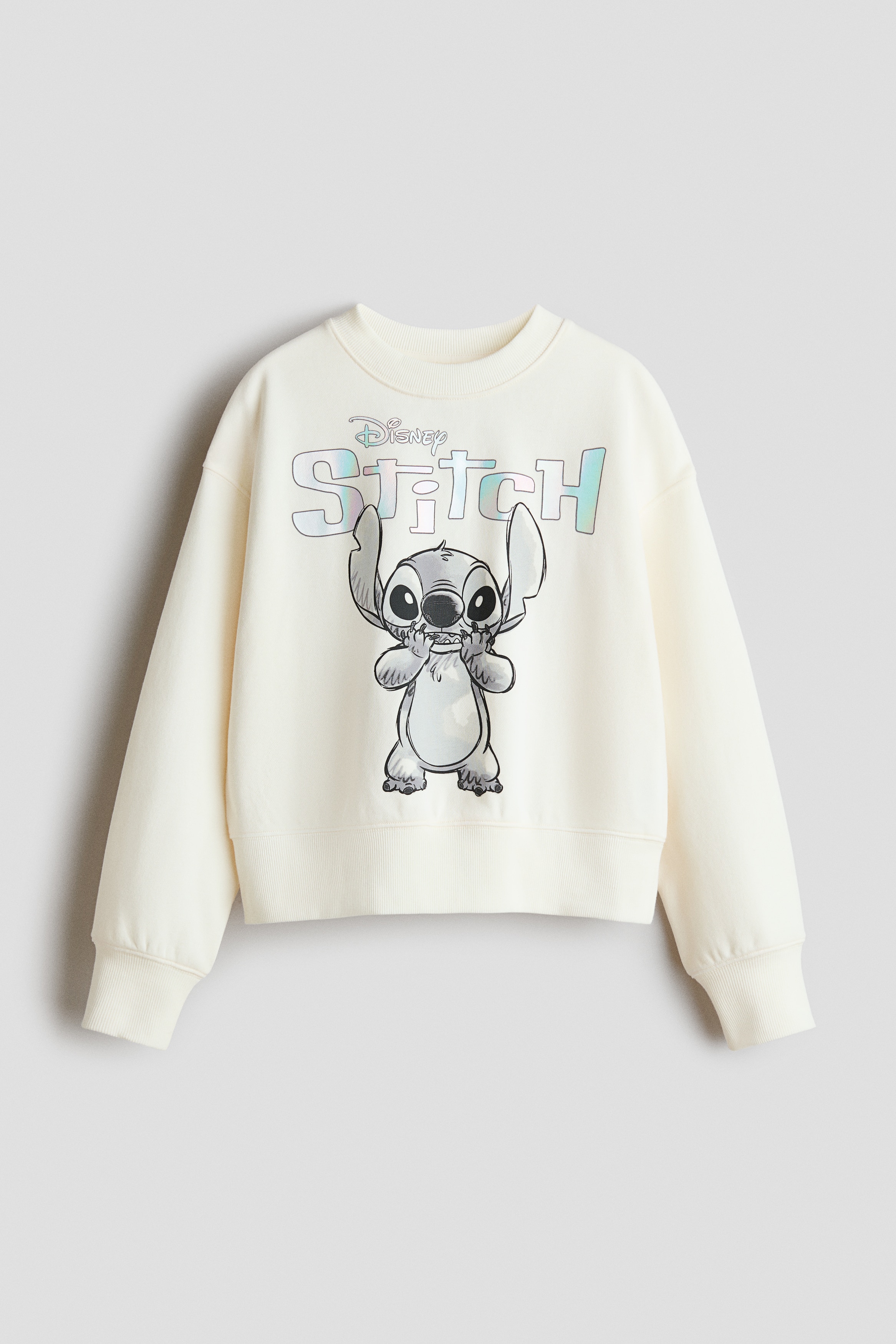 Oversized Printed Sweatshirt - Cream/Stitch - Kids | H&M US