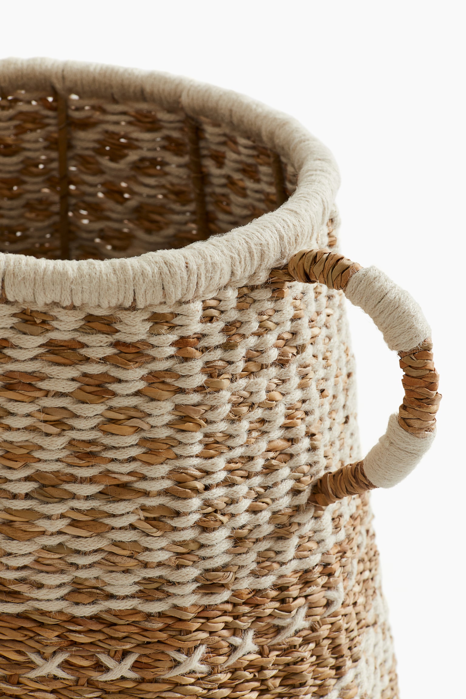 Jute laundry basket - Beige/Patterned - 2