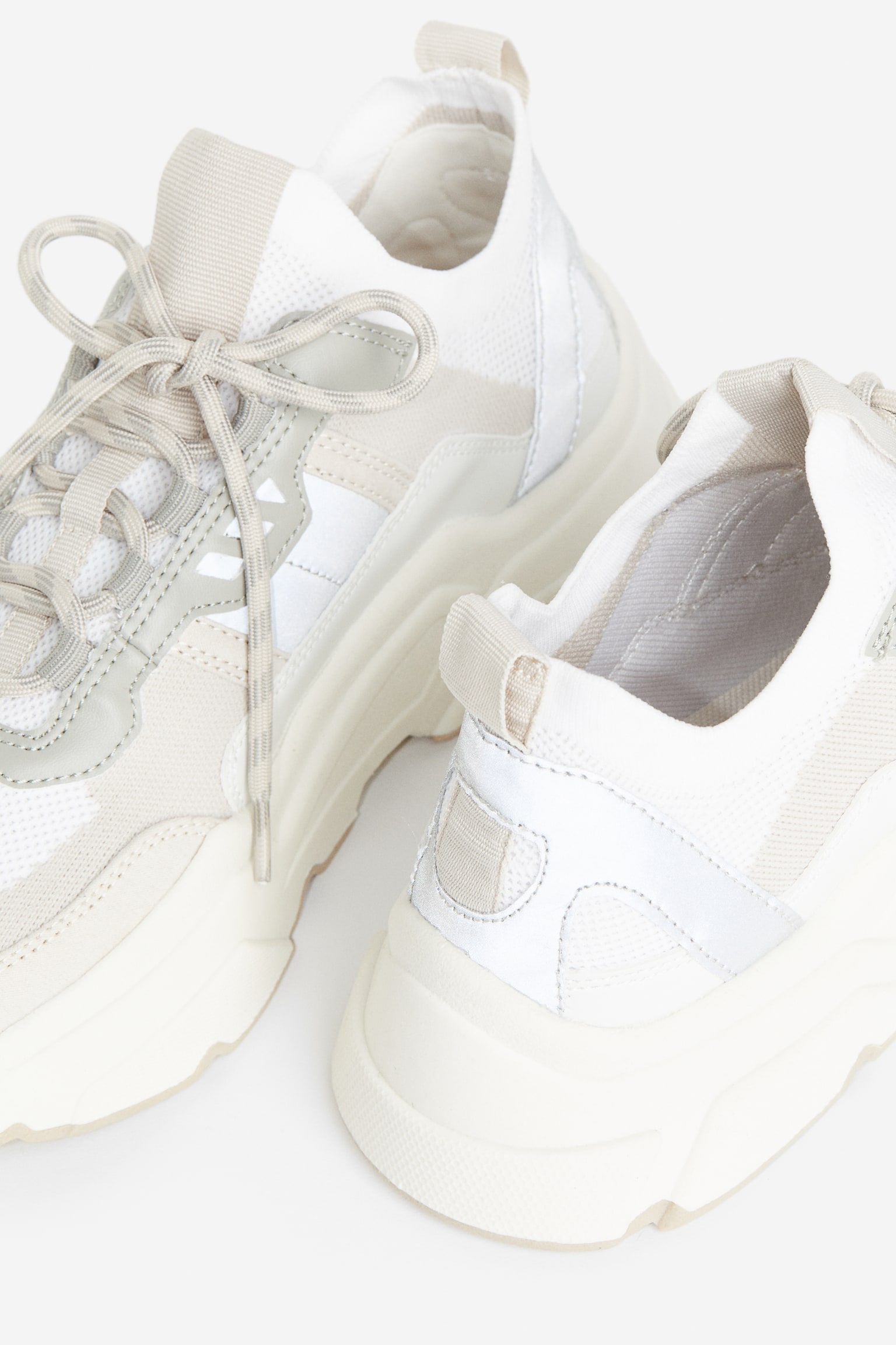 Chunky Sneakers - Light beige/White - 4