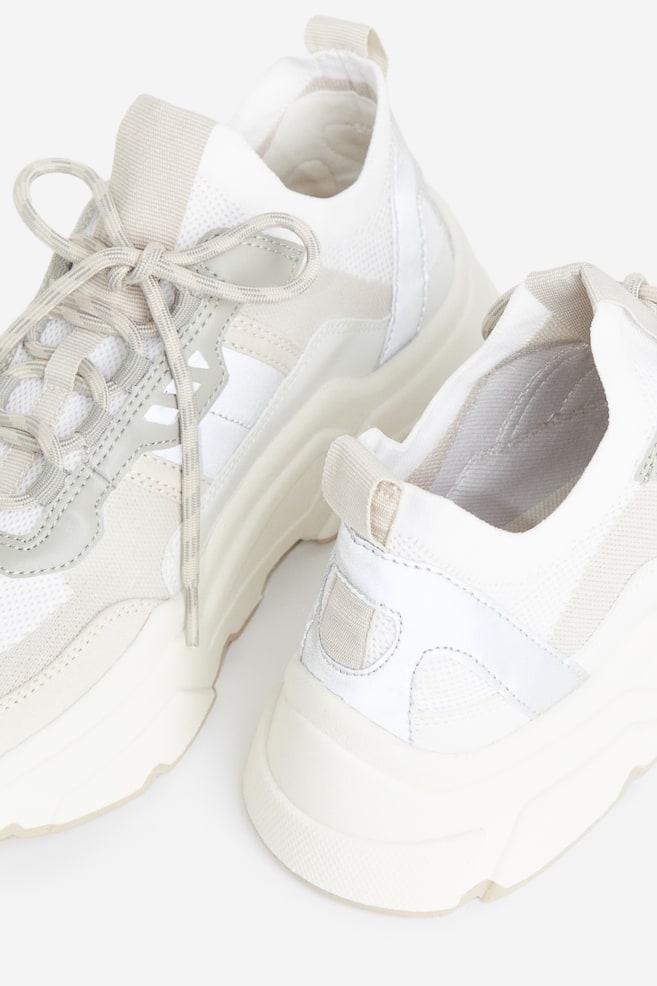 Chunky trainers - Light beige/White - 4