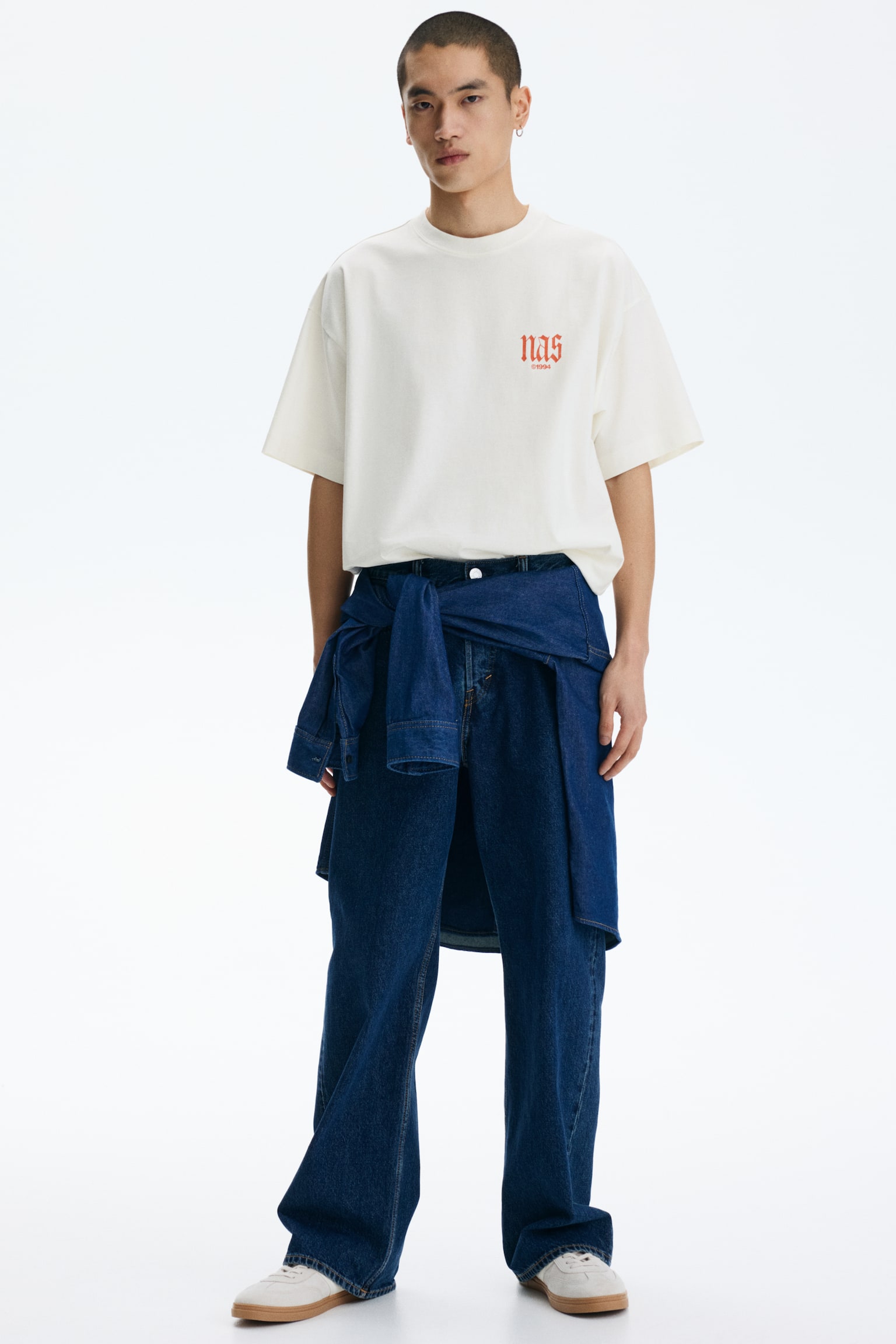 Oversized Fit T-shirt - White/Nas/Black/Gorillaz/Black/Guns N' Roses/Black/NBA/White/NBA/Cream/Red Hot Chili Peppers/Black/Iron Maiden/White/NBA/Black/The Notorious B.I.G. - 5