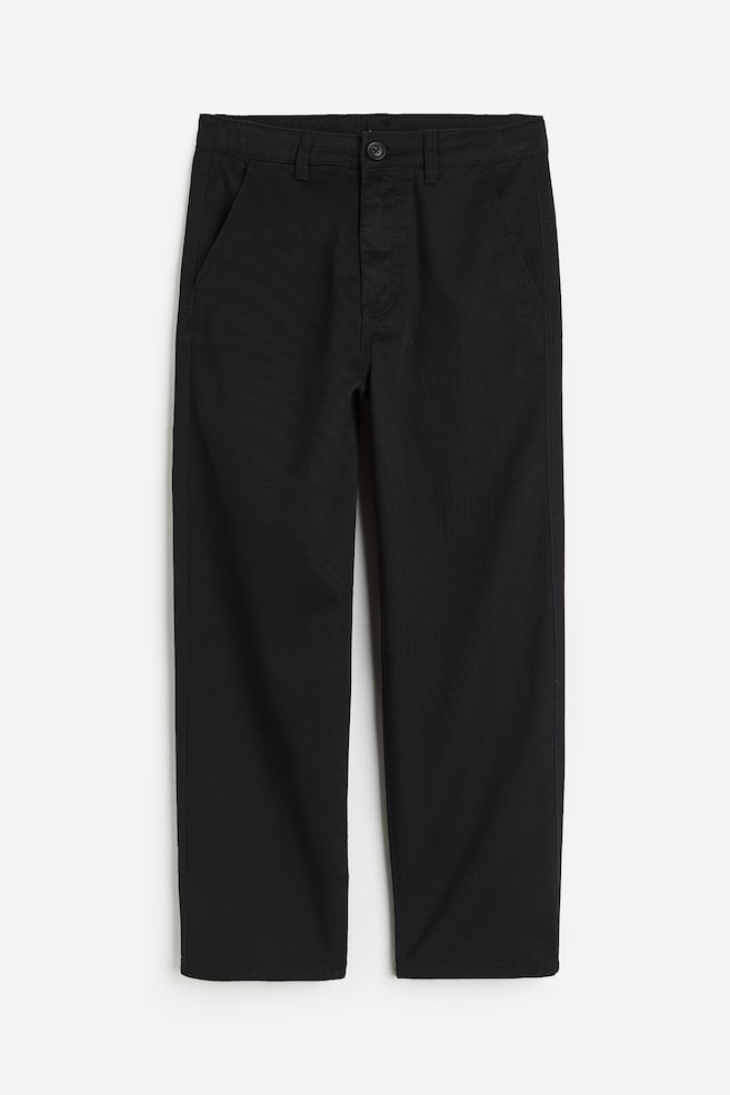 Relaxed Fit Chinos - Black/Light beige - 1