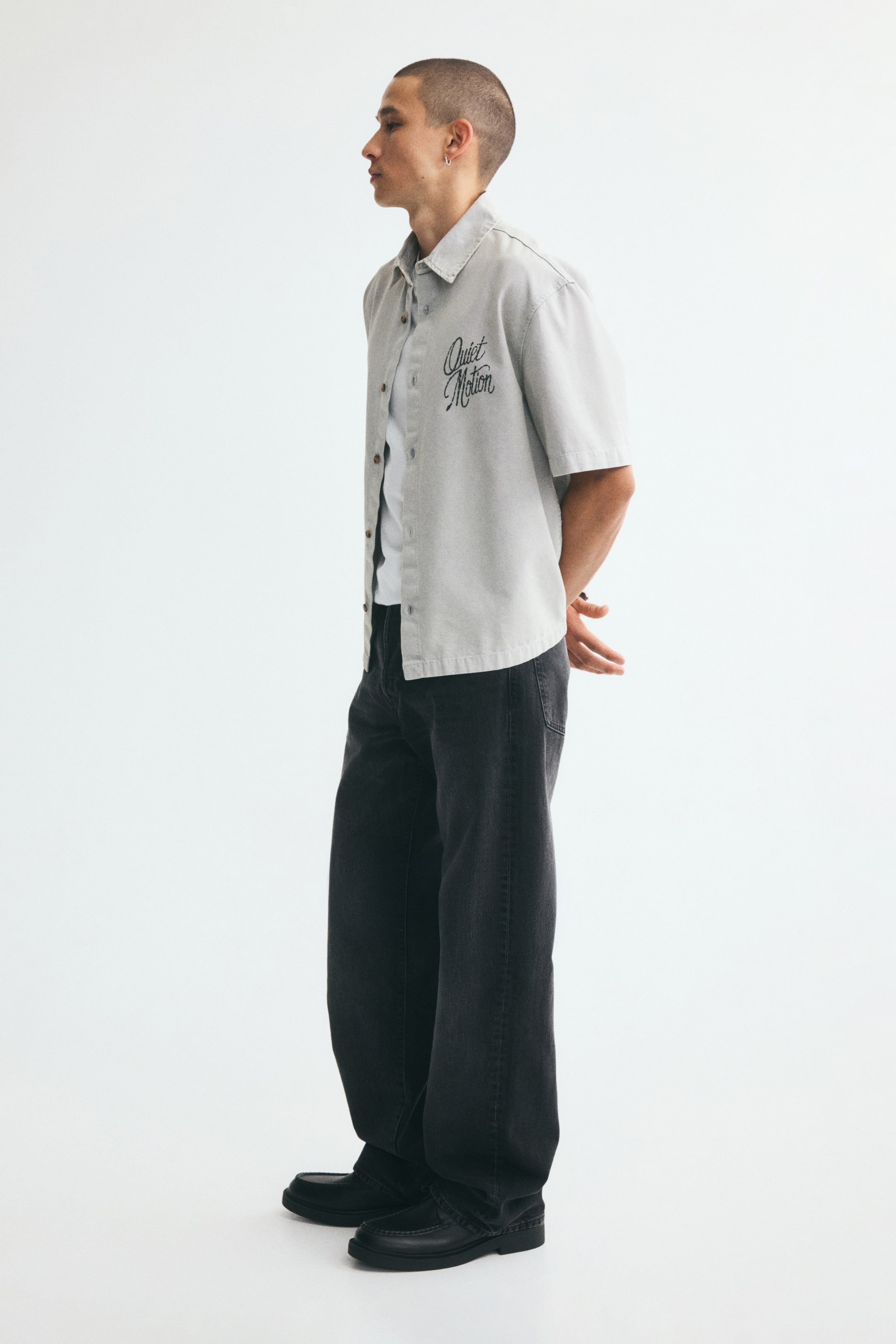 Relaxed-Fit Short-Sleeved Cotton Shirt