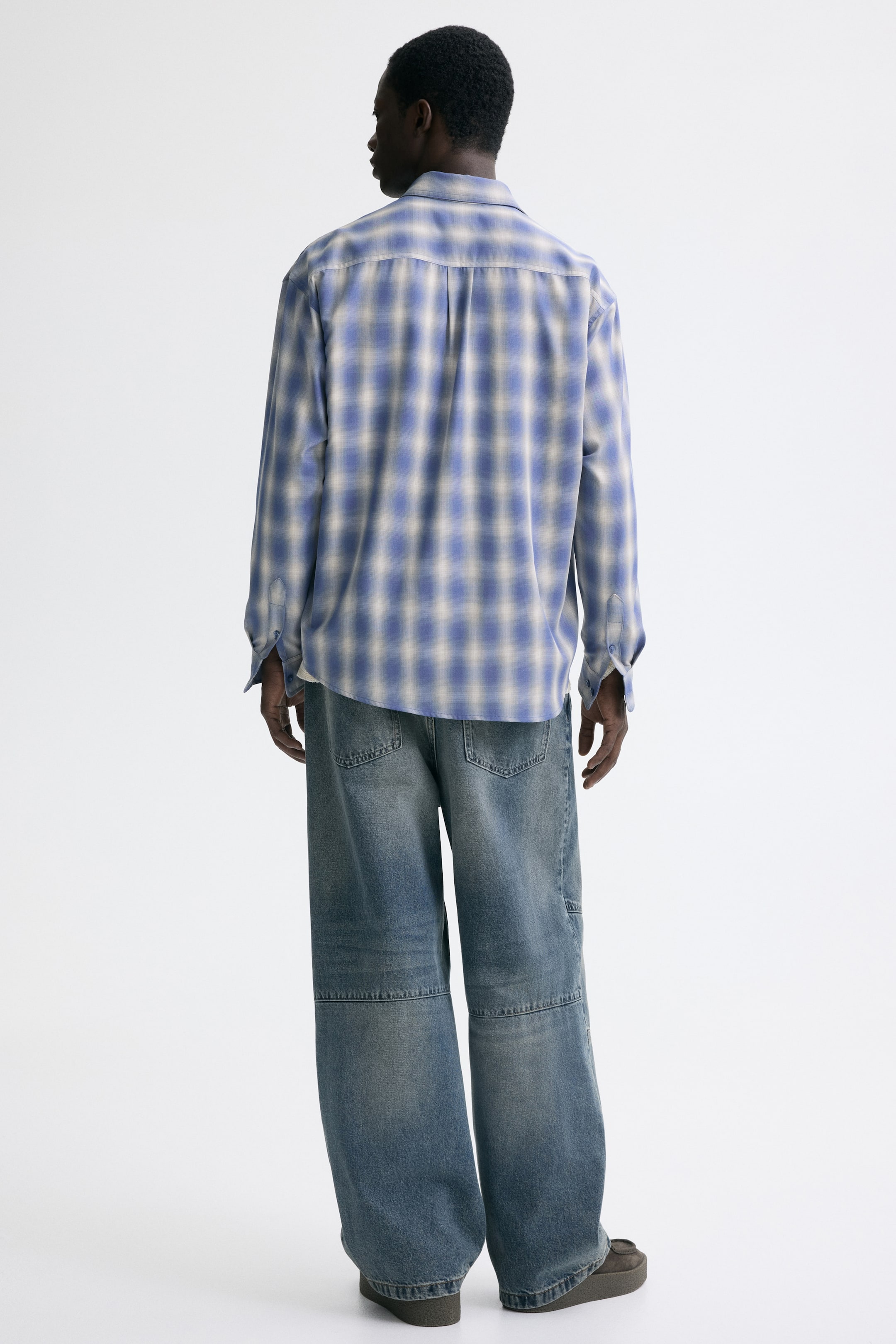 View larger image: Relaxed-Fit Shirt - Light blue/Checked - Men | H&M CA 5