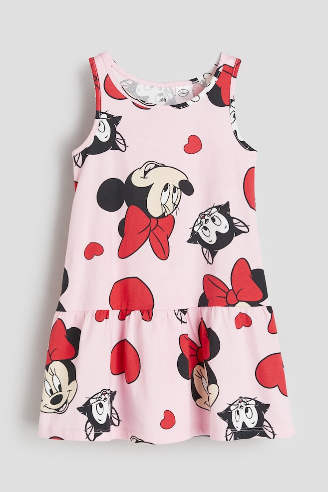 Printed cotton dress - Light pink/Minnie Mouse/Bright red/Minnie Mouse/Light lilac/Frozen/White/Snow White - 1