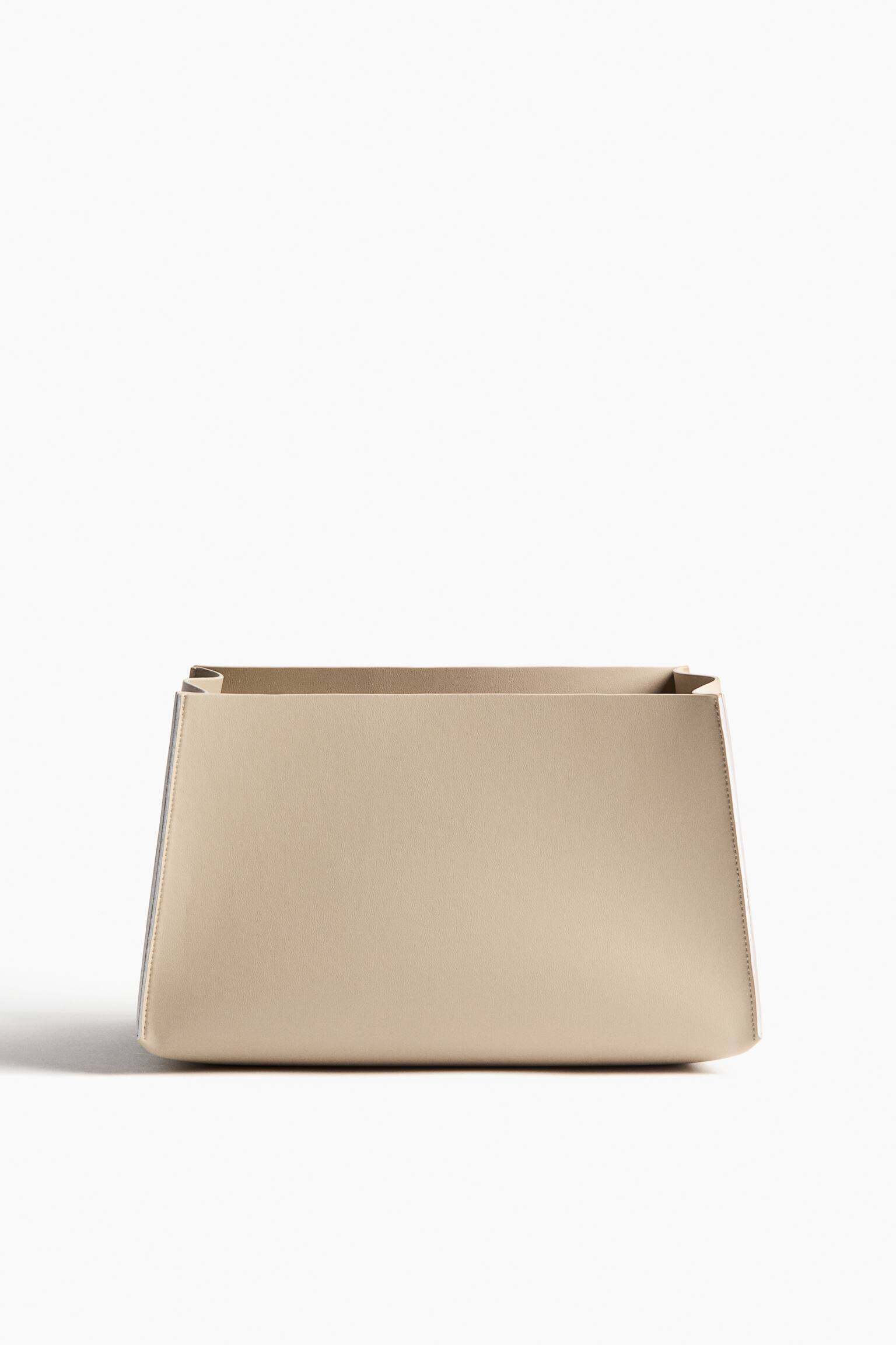 Cesto de almacenamiento mediano - Beige/Café oscuro - 4