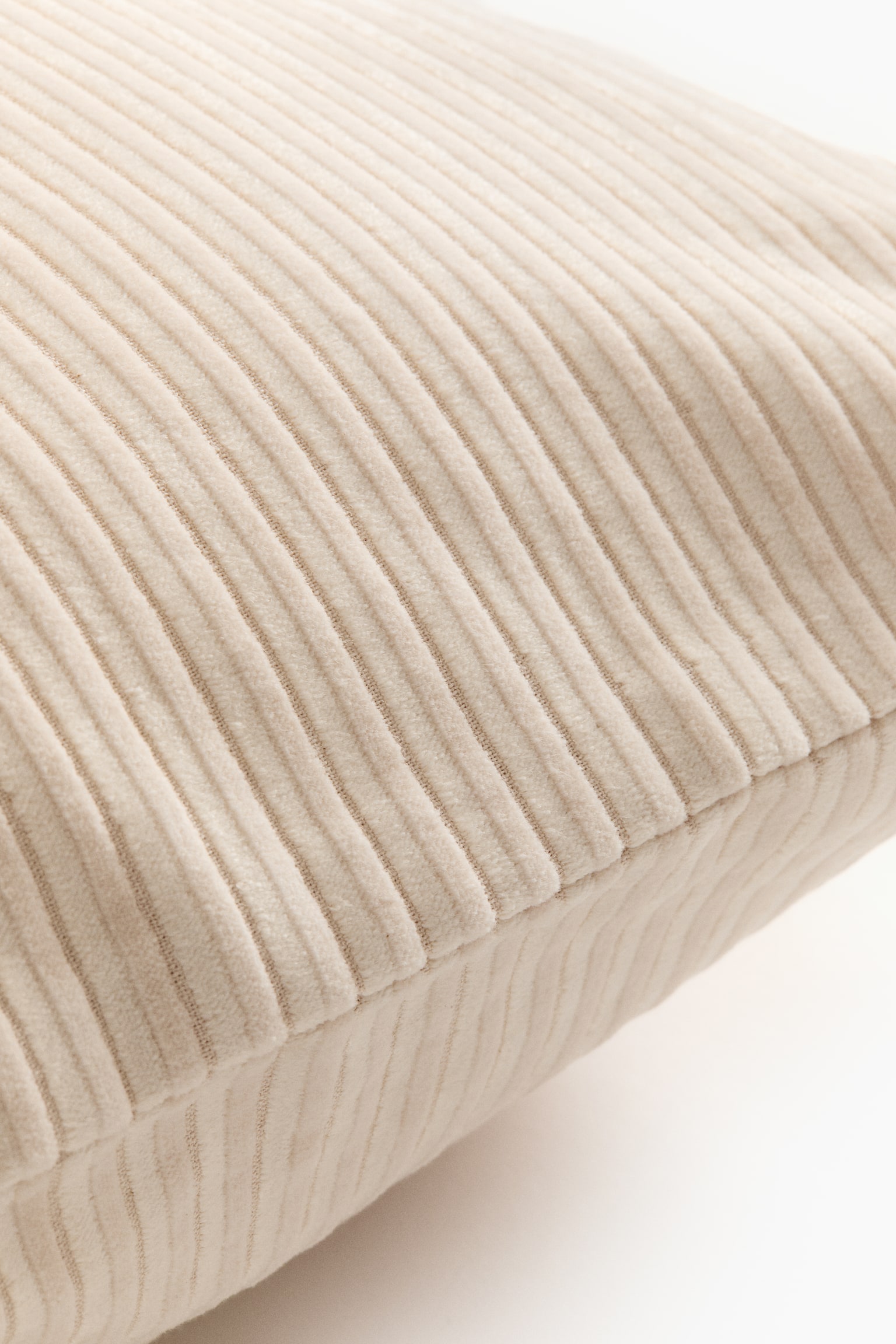 Corduroy cushion cover - Cream/Light khaki green - 3