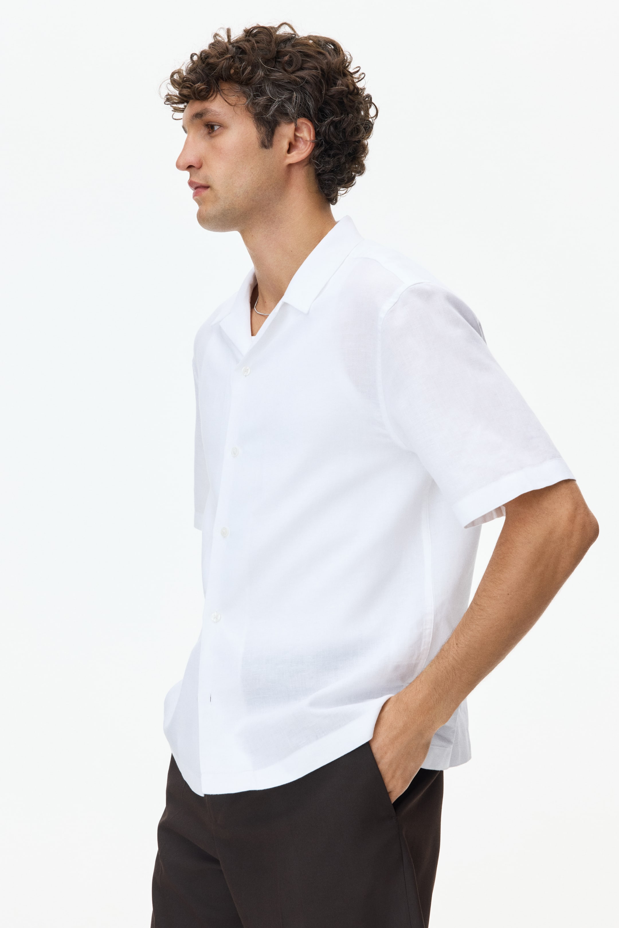 Relaxed-Fit Linen-Blend Resort Shirt