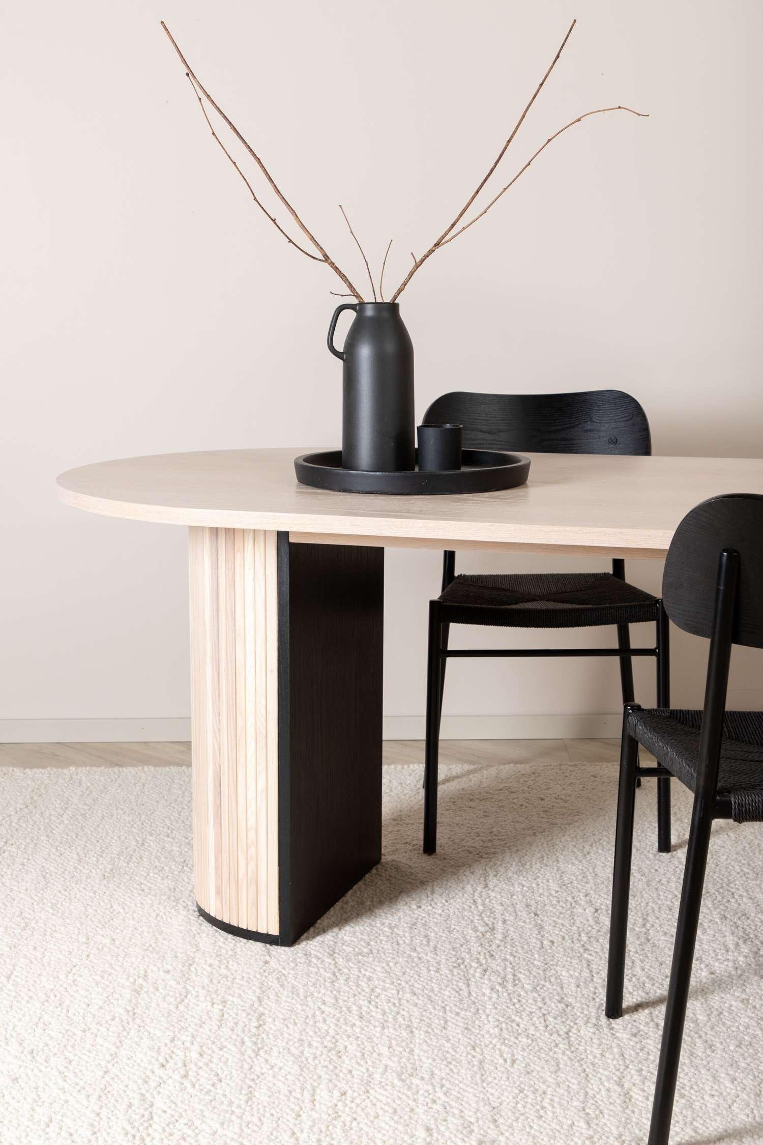 Tavolo Da Pranzo Bianca - Fogli Di Legno, Beige