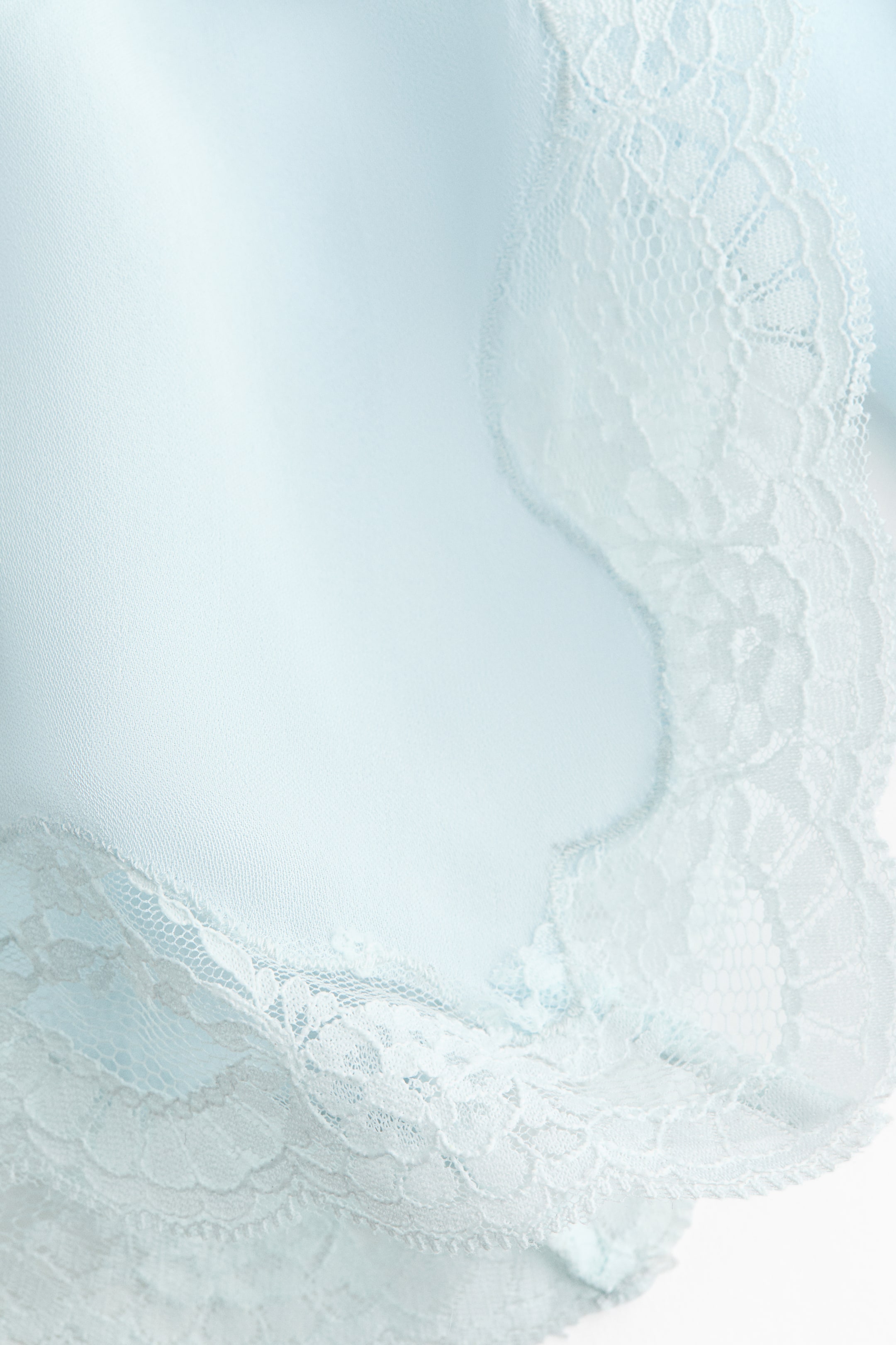 Lace-Trimmed Slip Dress