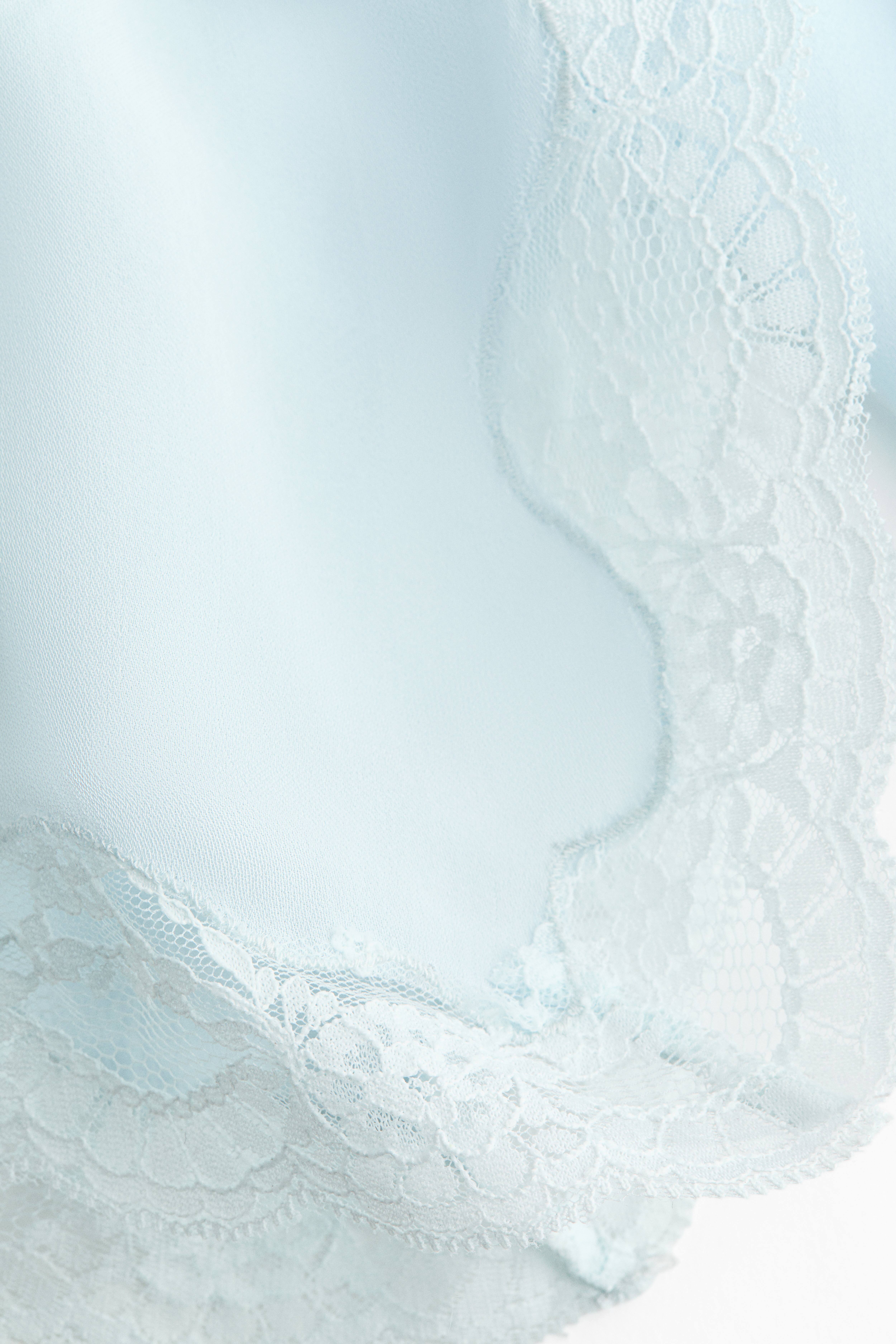 Lace-Trimmed Slip Dress