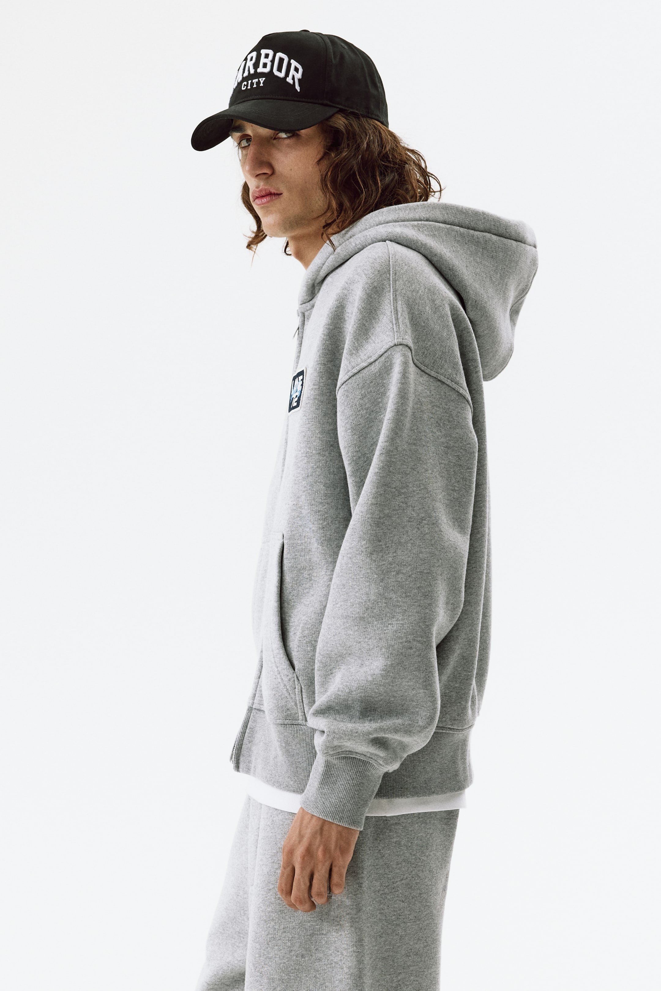 Veste à capuche fermeture éclair grande taille