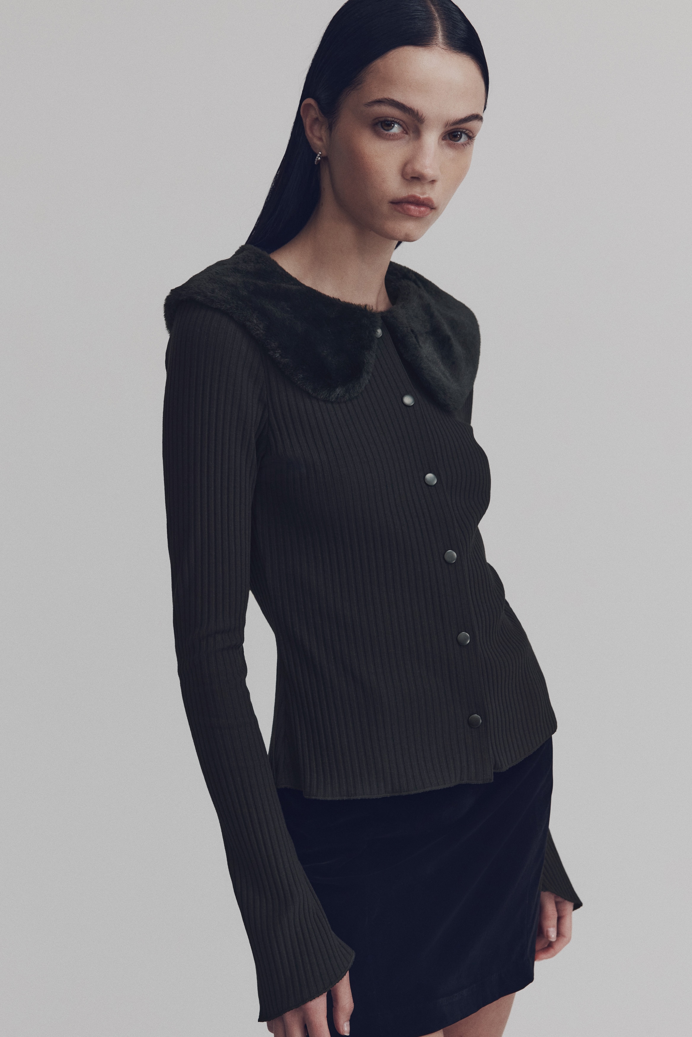 Collared cardigan
