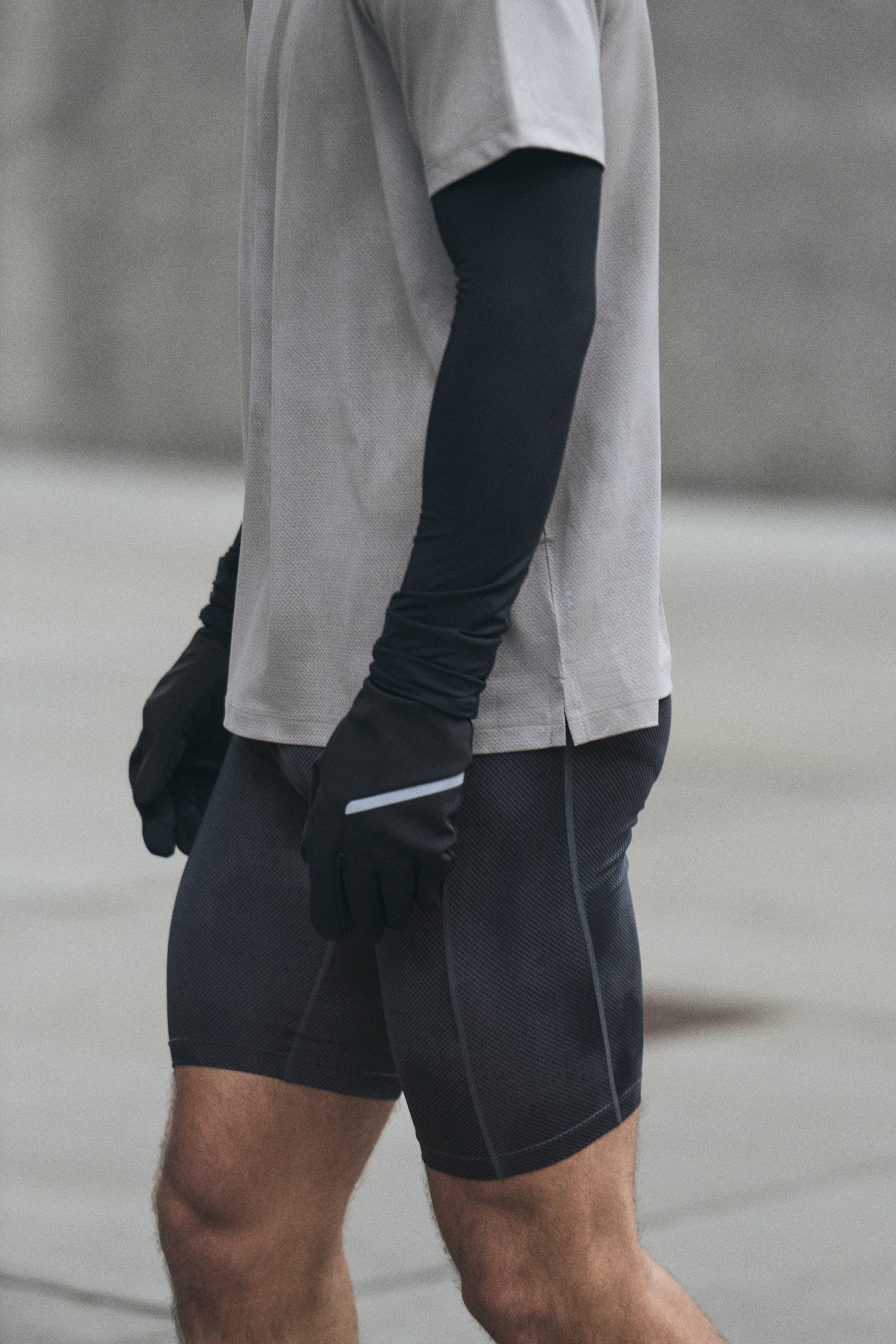 Short running tights with DryMove™ - Grey/Patterned/Black - 5