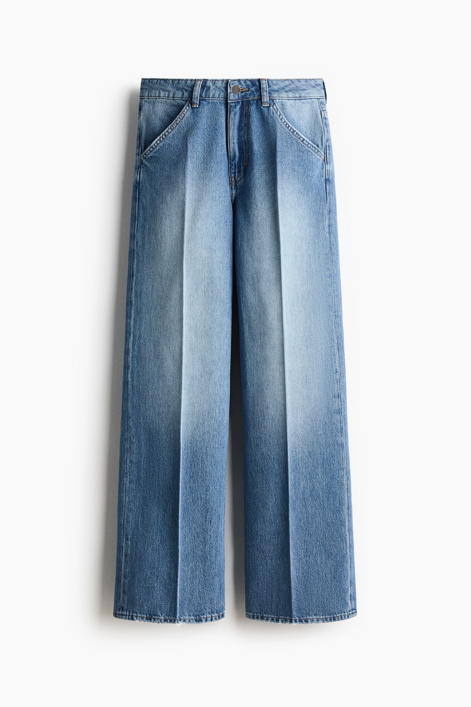 Женские джинсы H&M Creased, цвет: Джинсовый синий — фото 1