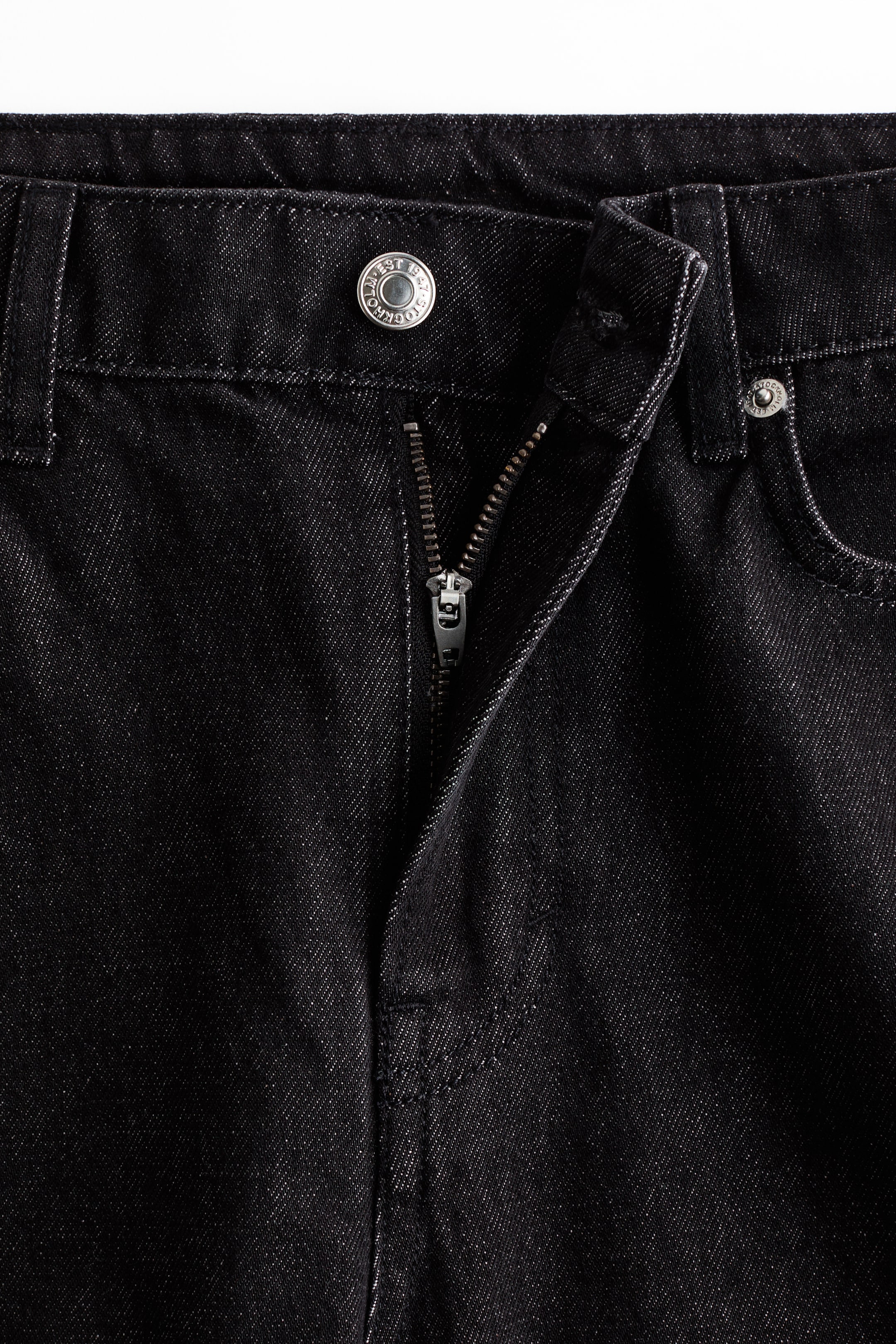 High-Waist Barrel-Leg Ankle Jeans