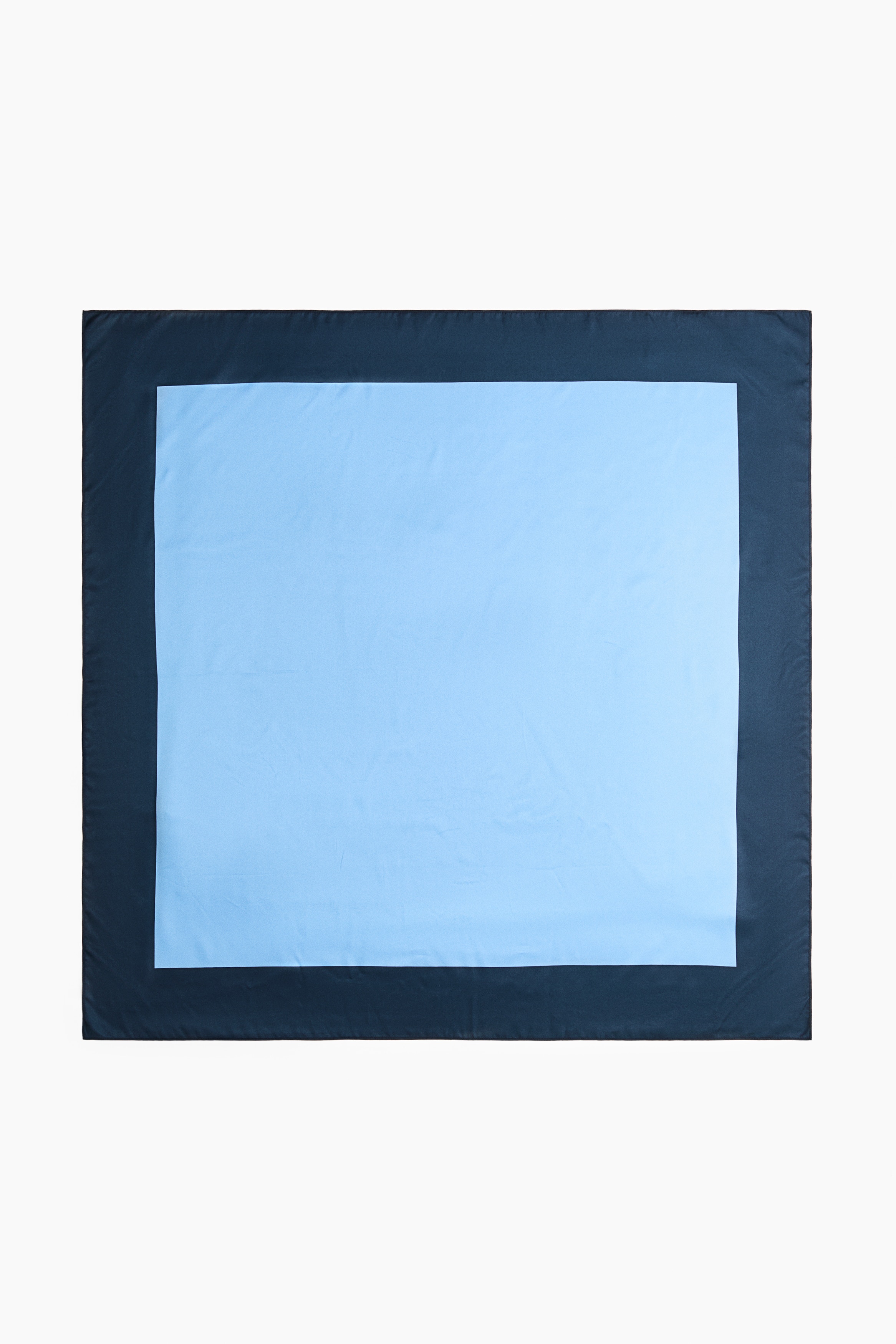 Twill Scarf-Navy blue/light blue