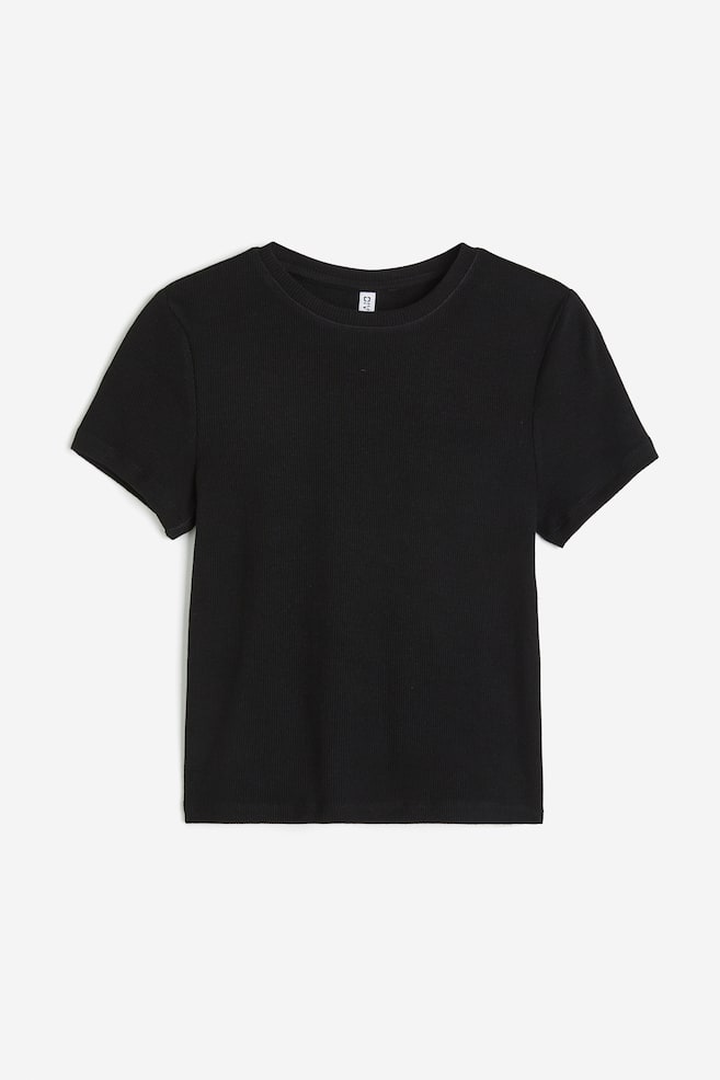 Tætsiddende T-shirt - Sort/Hvid/Mørkegrå/Lys gråbeige - 2