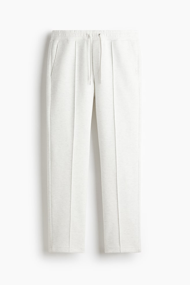 Regular Fit Tailored joggers - Light grey marl/White/Black - 1
