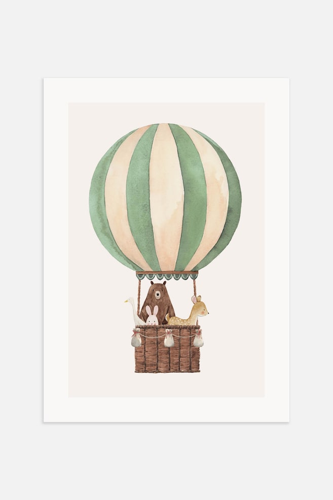 The Green Balloon Ride Poster - Vert/marron - 1