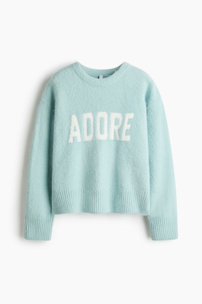 Jacquard-Motif Sweater - Light turquoise/Adore/Gray melange/Adore - 1