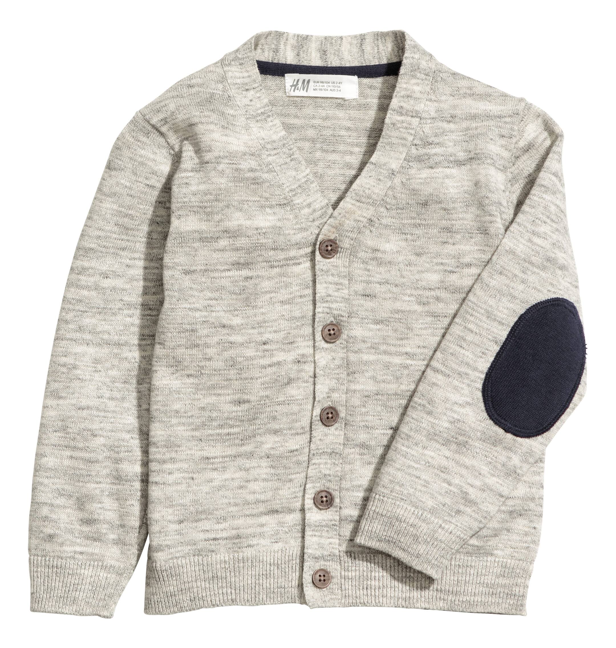View larger image: Fine-knit cardigan - Grey marl - Kids | H&M GB 1