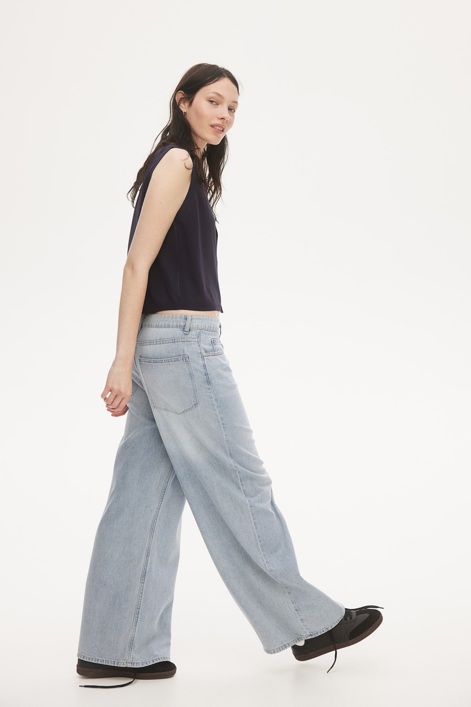 Baggy Wide Low Jeans - Pale denim blue/Light denim blue/Light grey/Light denim blue - 4