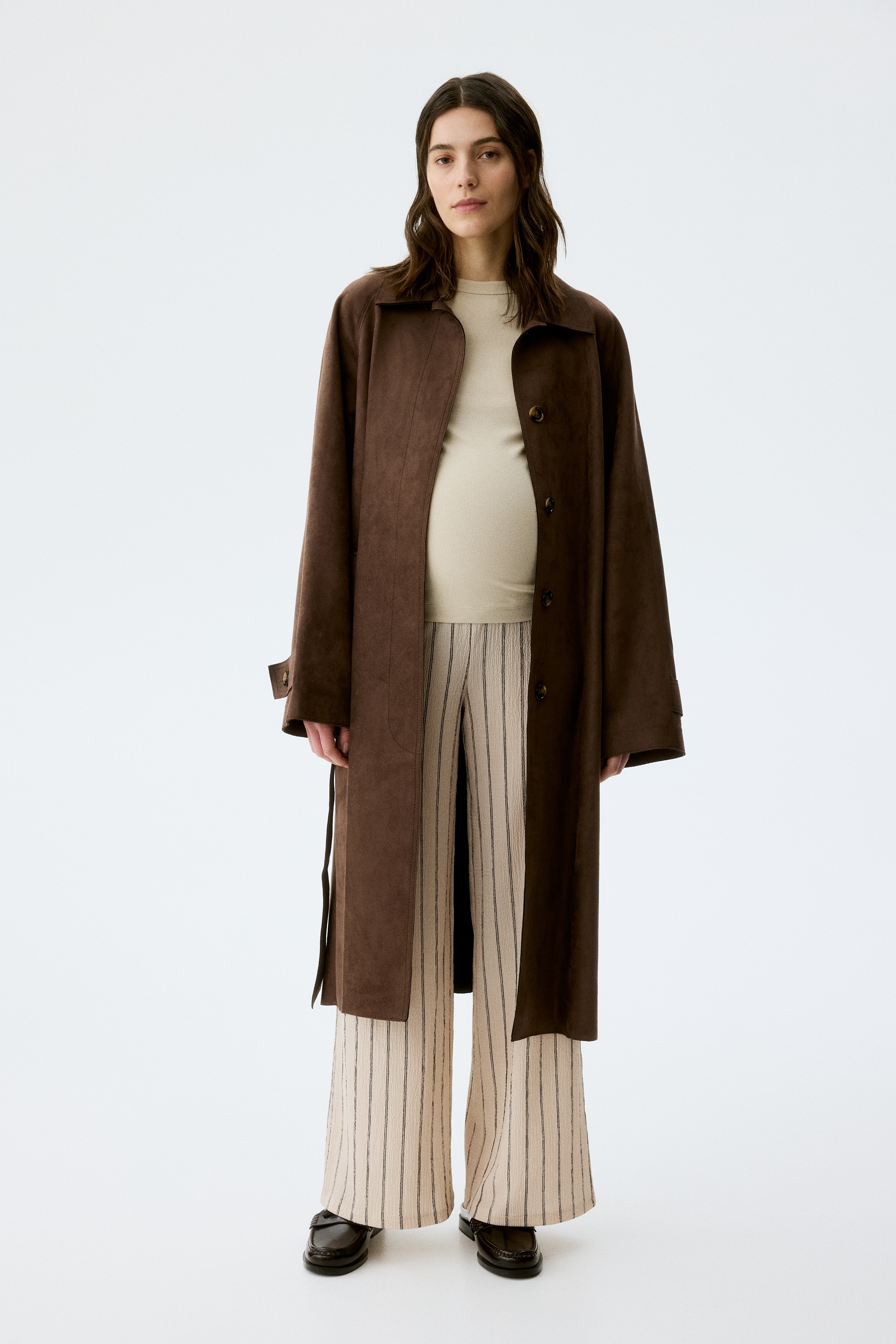 MAMA Pantaloni ampi - Beige chiaro/righe/Nero/Blu navy/Marrone scuro