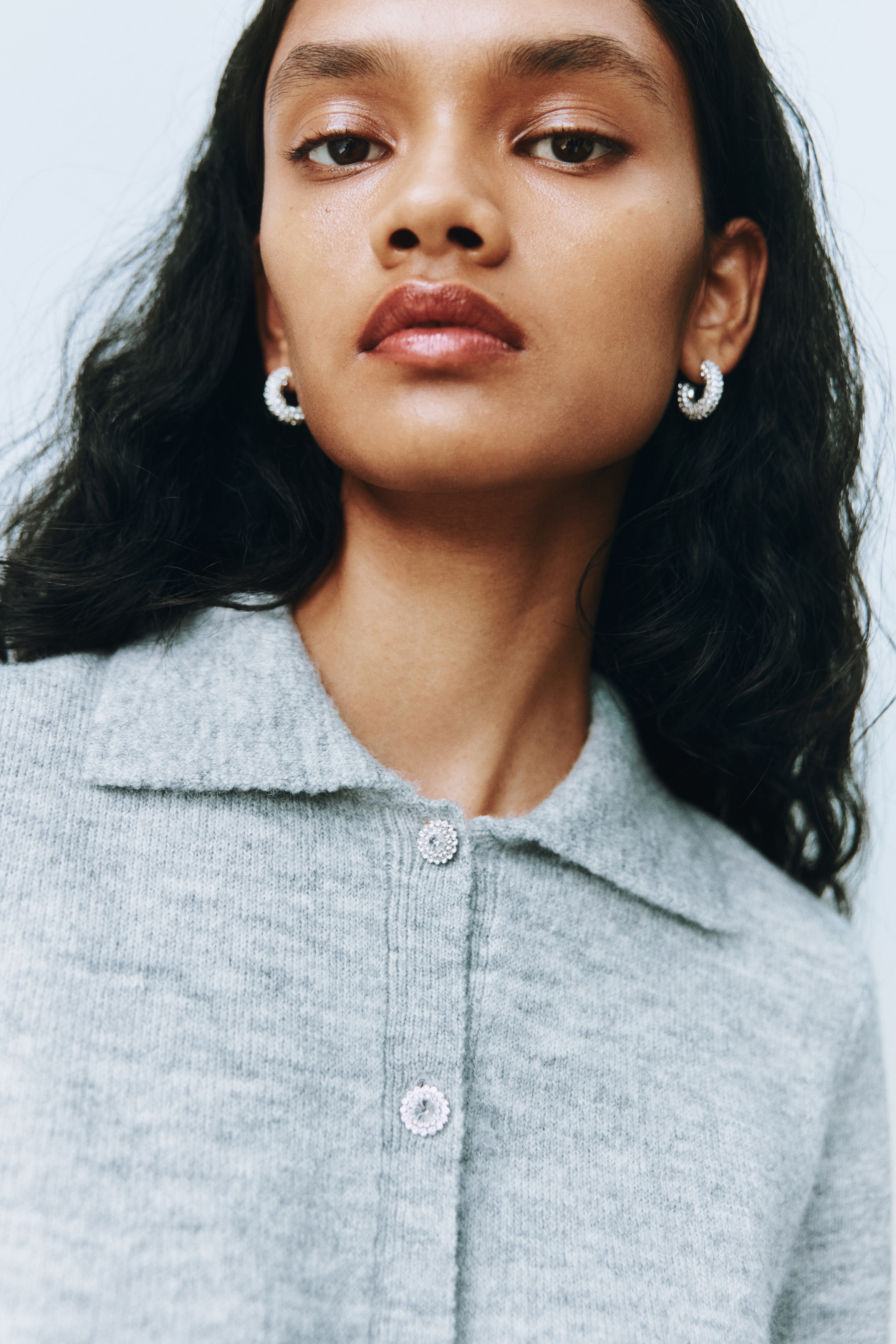 Fine-knit cardigan