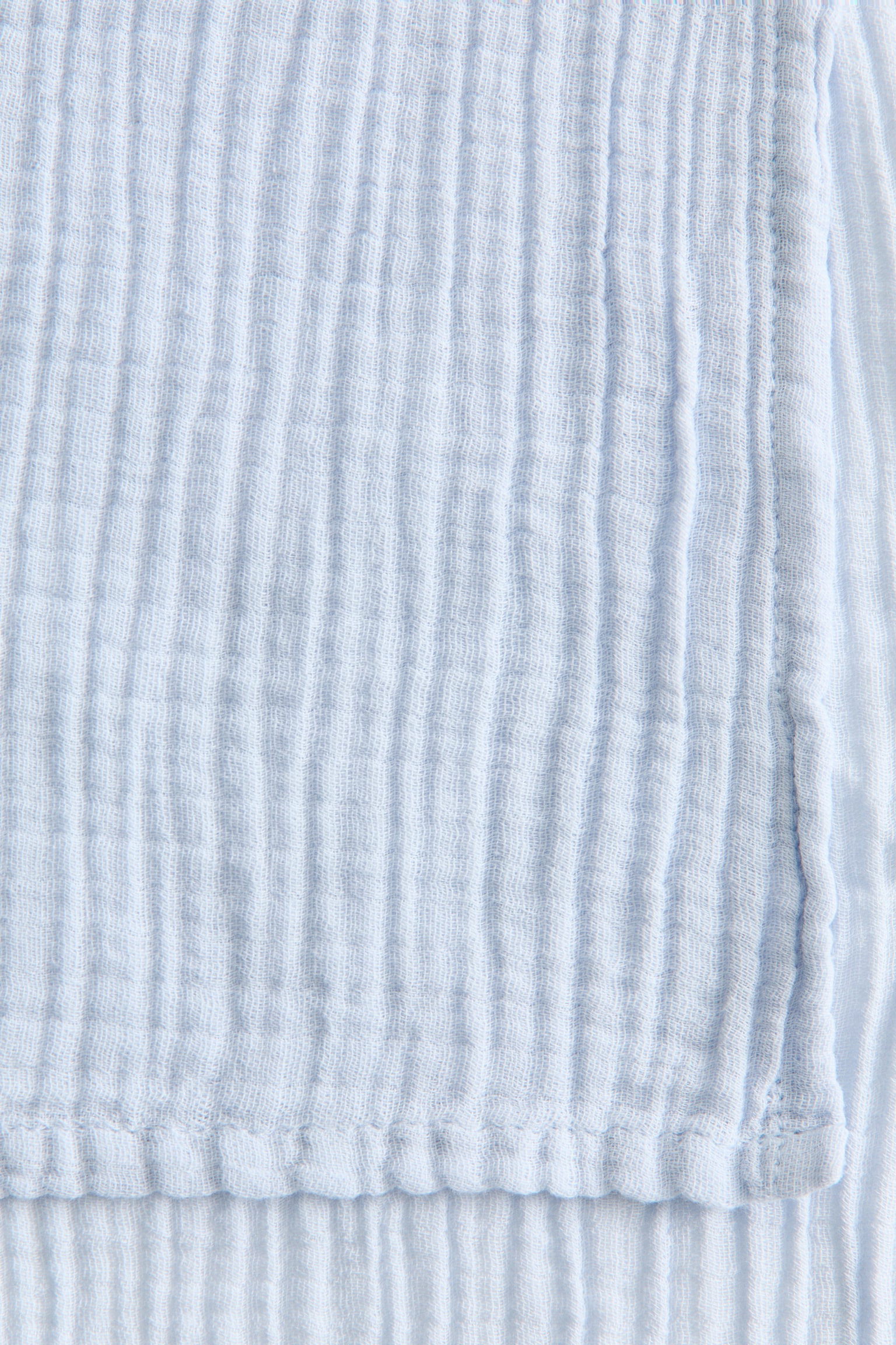 Cotton muslin baby blanket - Light blue/White/Light beige/Light pink/Sage green - 4