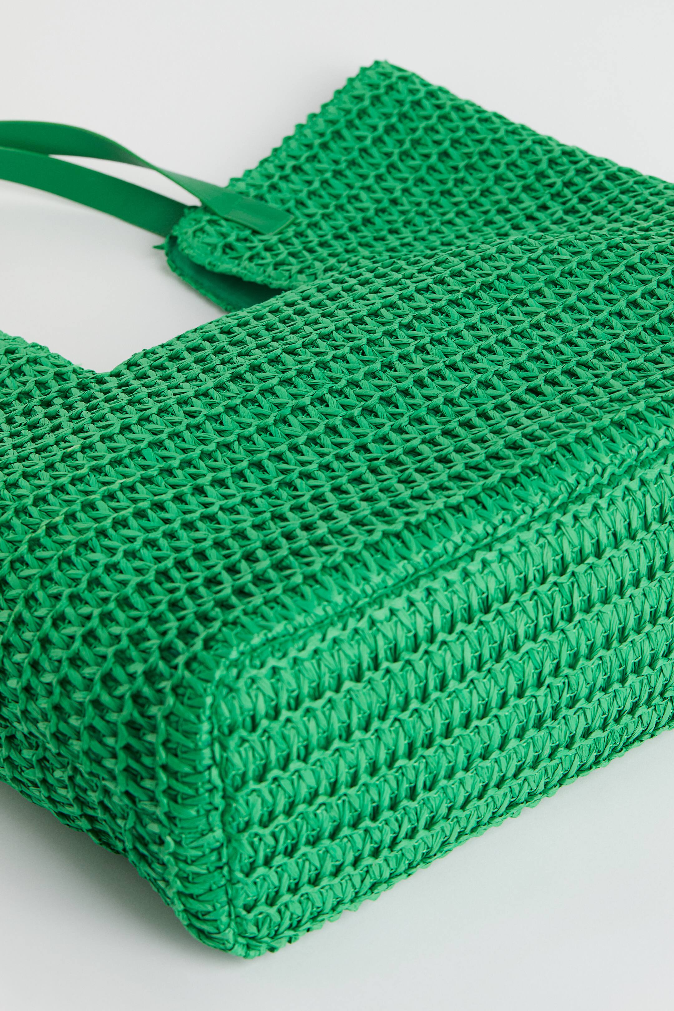 View larger image: Large straw shopper - Green - Ladies | H&M IN 3