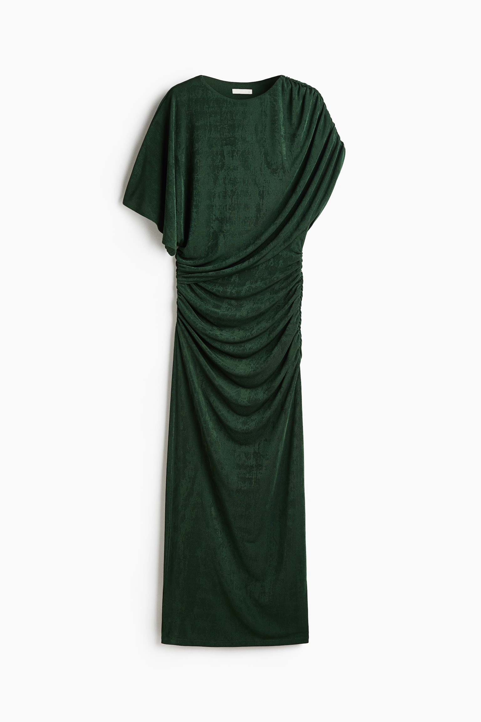 Женское платье H&M Draped Cape-Detail, цвет: Тёмный зелёный — фото 1