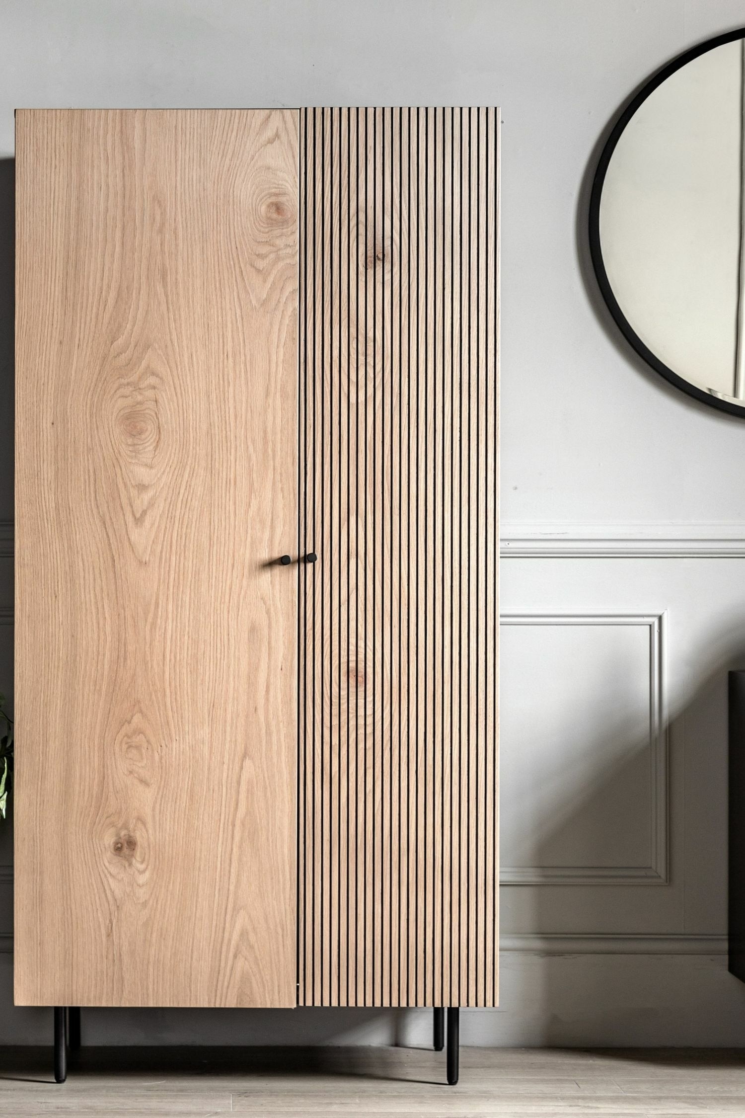2 Door Linear Wardrobe-Black