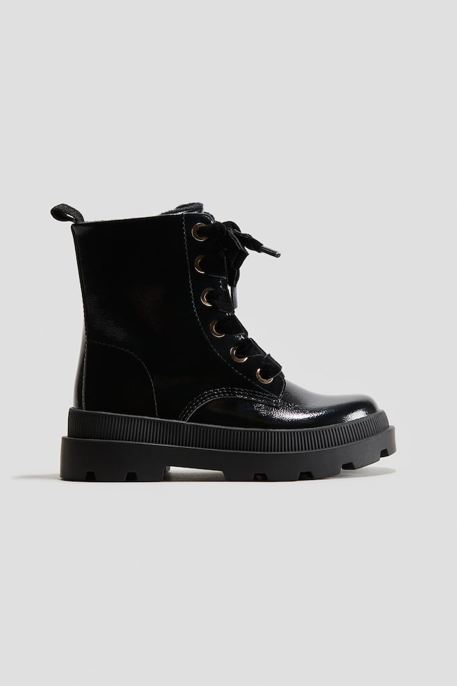 Bottines à lacets-Noir - 2