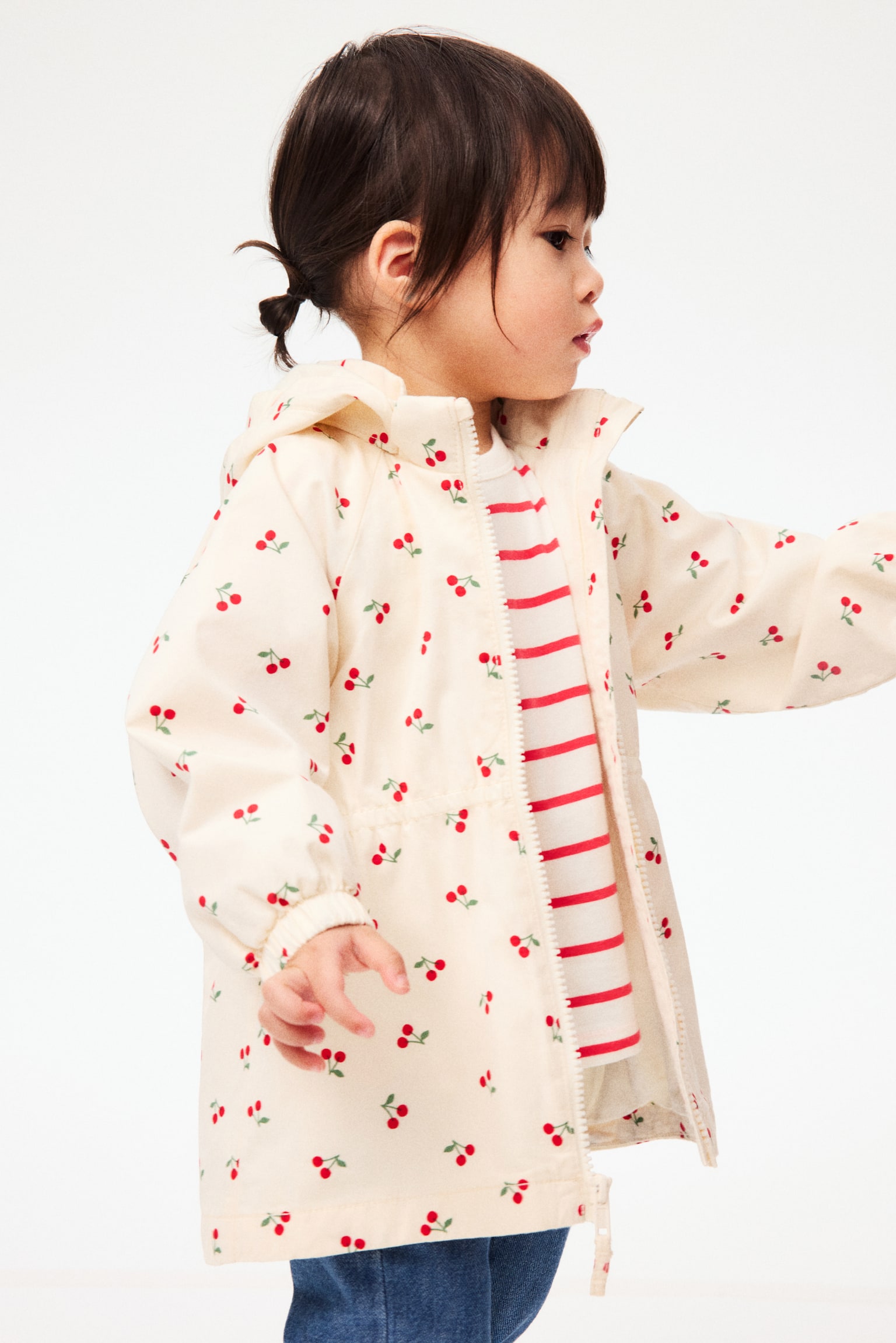 Парка із бавовняної саржі - Світло-бежевий/вишні/Світло-рожевий/квітчастий - 3