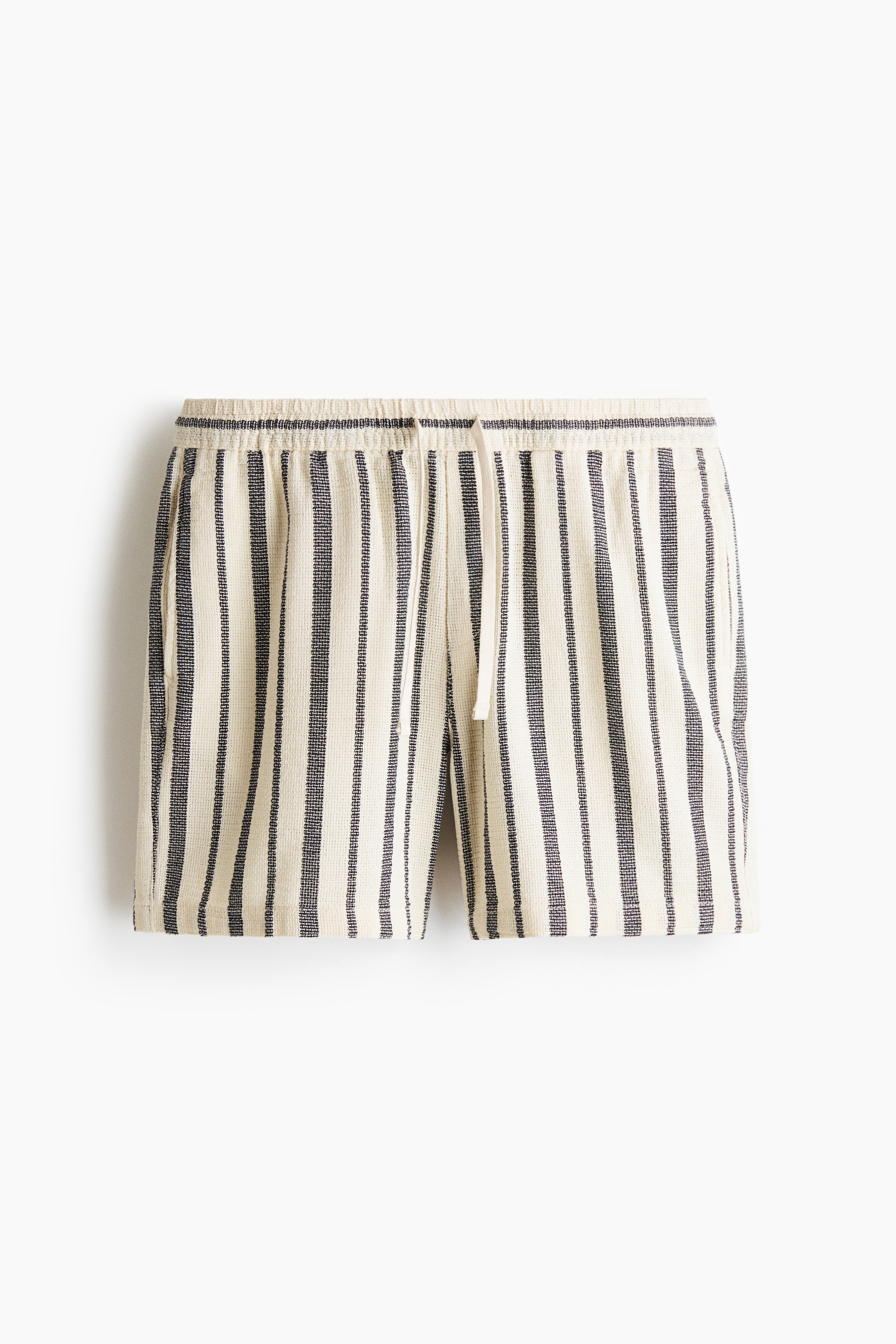 Regular Fit Shorts - Black/Striped/Brown/Striped