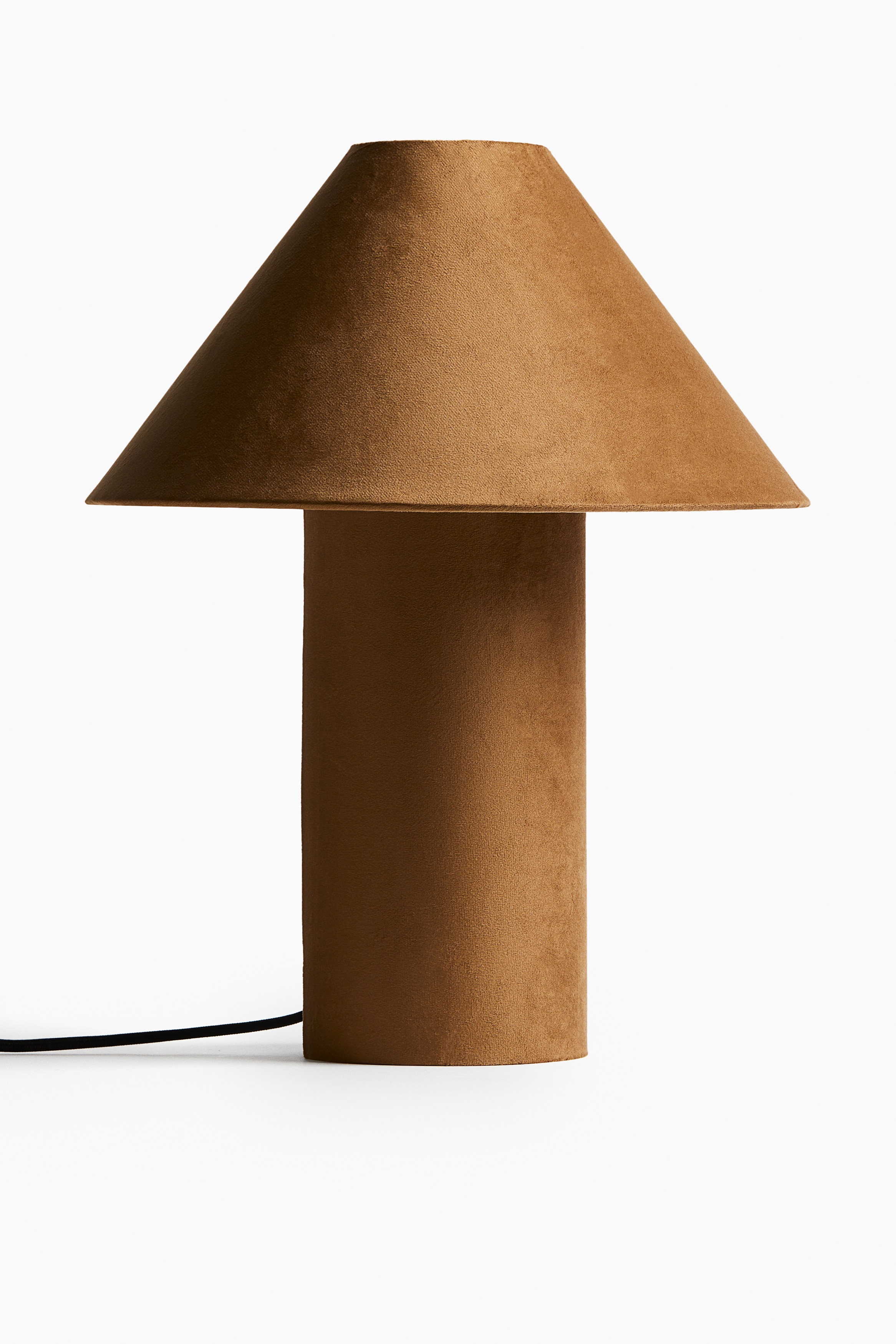 Bouclé-weave table lamp - Brown/White