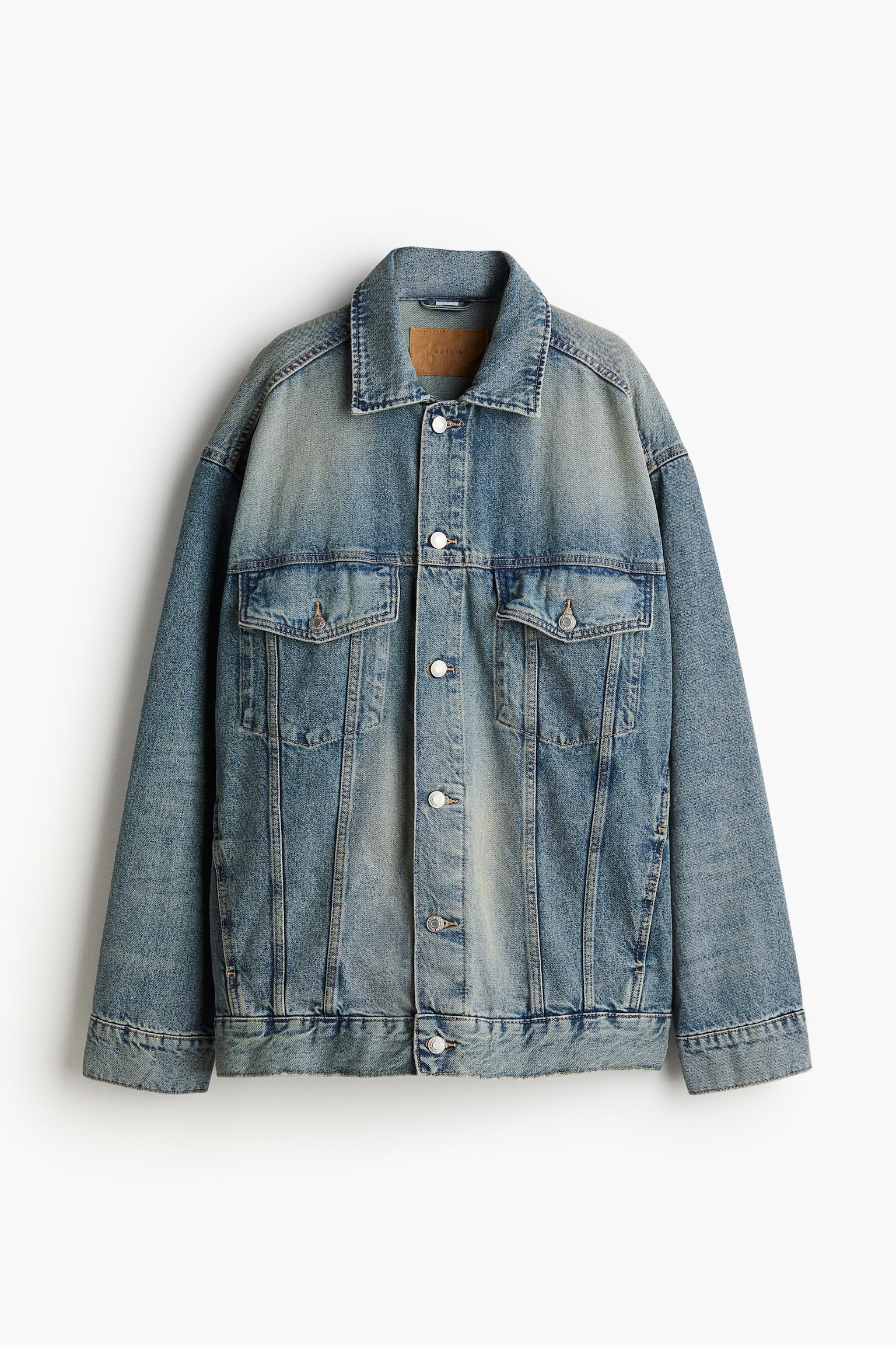 Oversized denim jacket - Light denim blue/Denim blue/Dark denim blue - 2