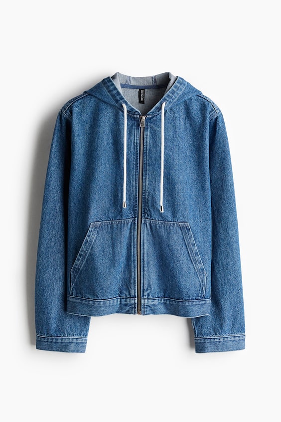 Женские куртки H&M Hooded Denim Jacket