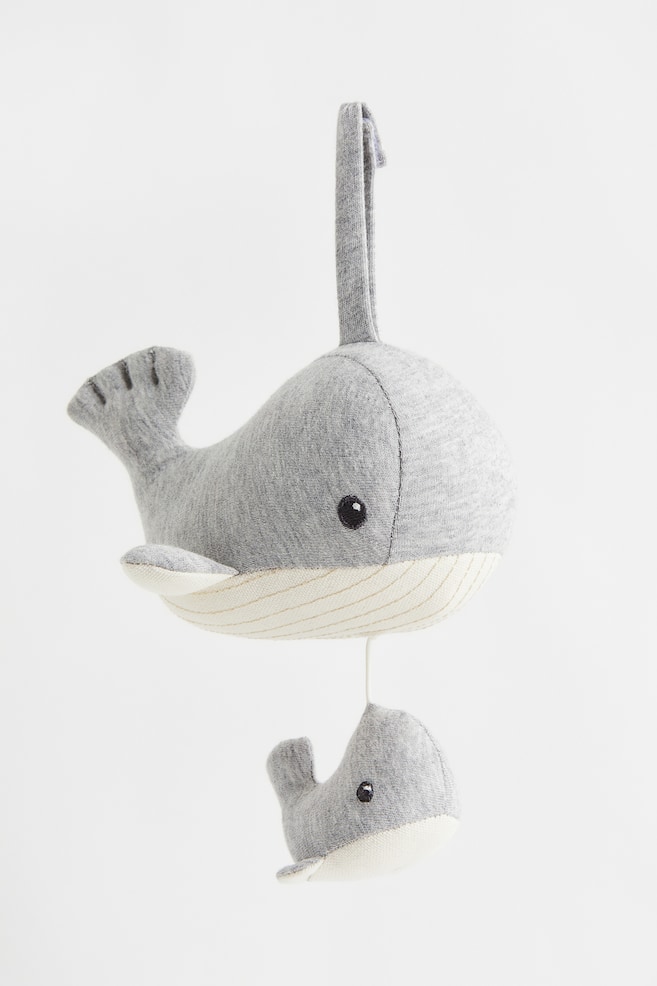 Musical soft toy - Grey/Whale - 1