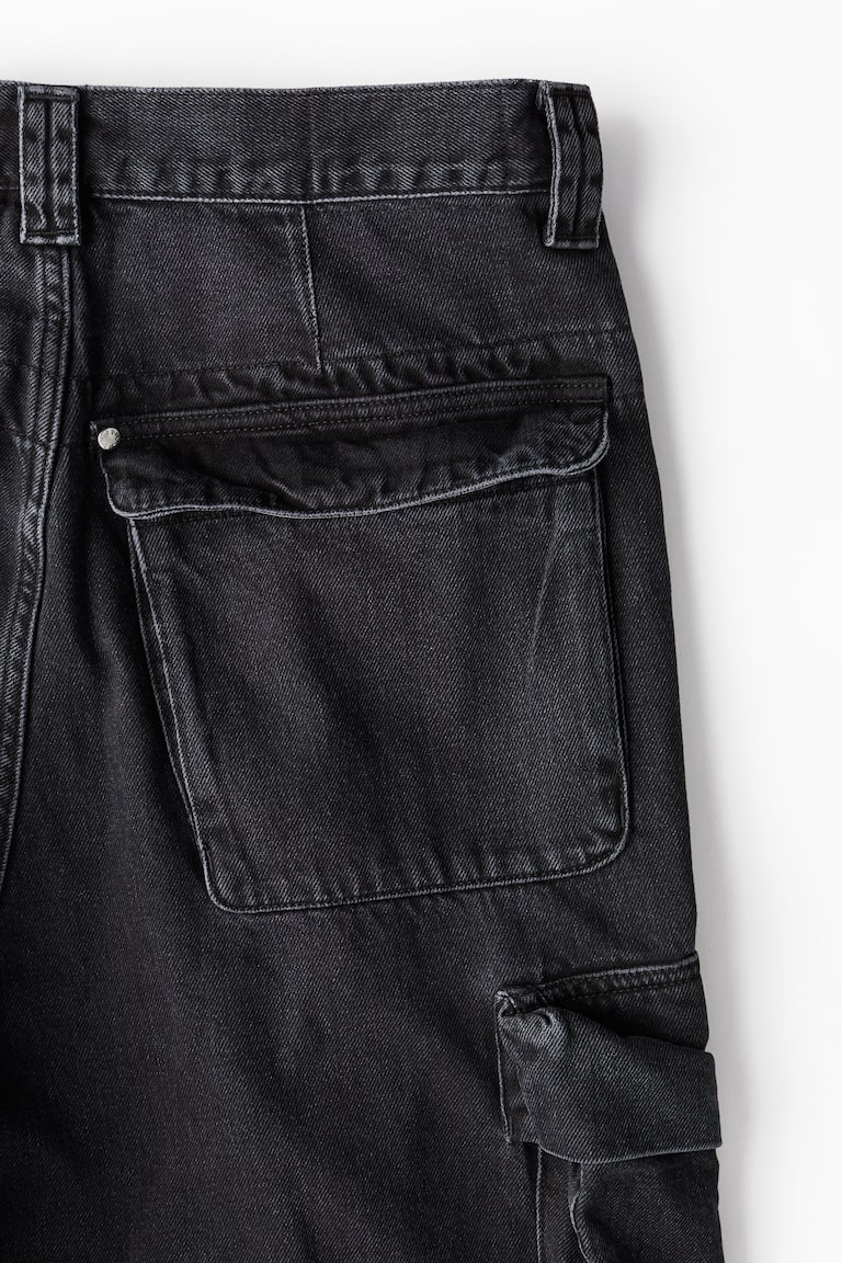 バギーカーゴデニム - デニムブラック - Men | H&M JP
