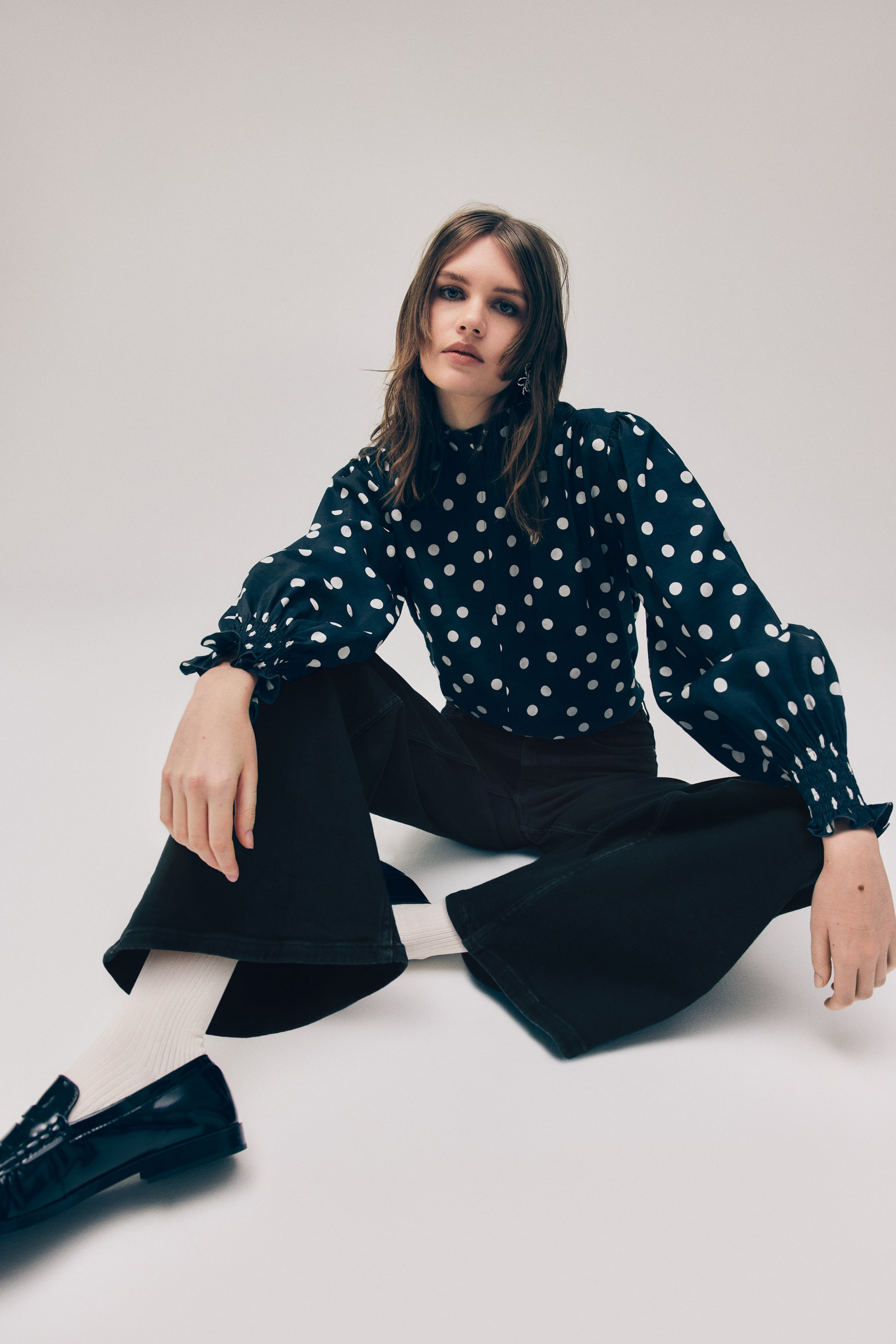 Jean ample taille haute