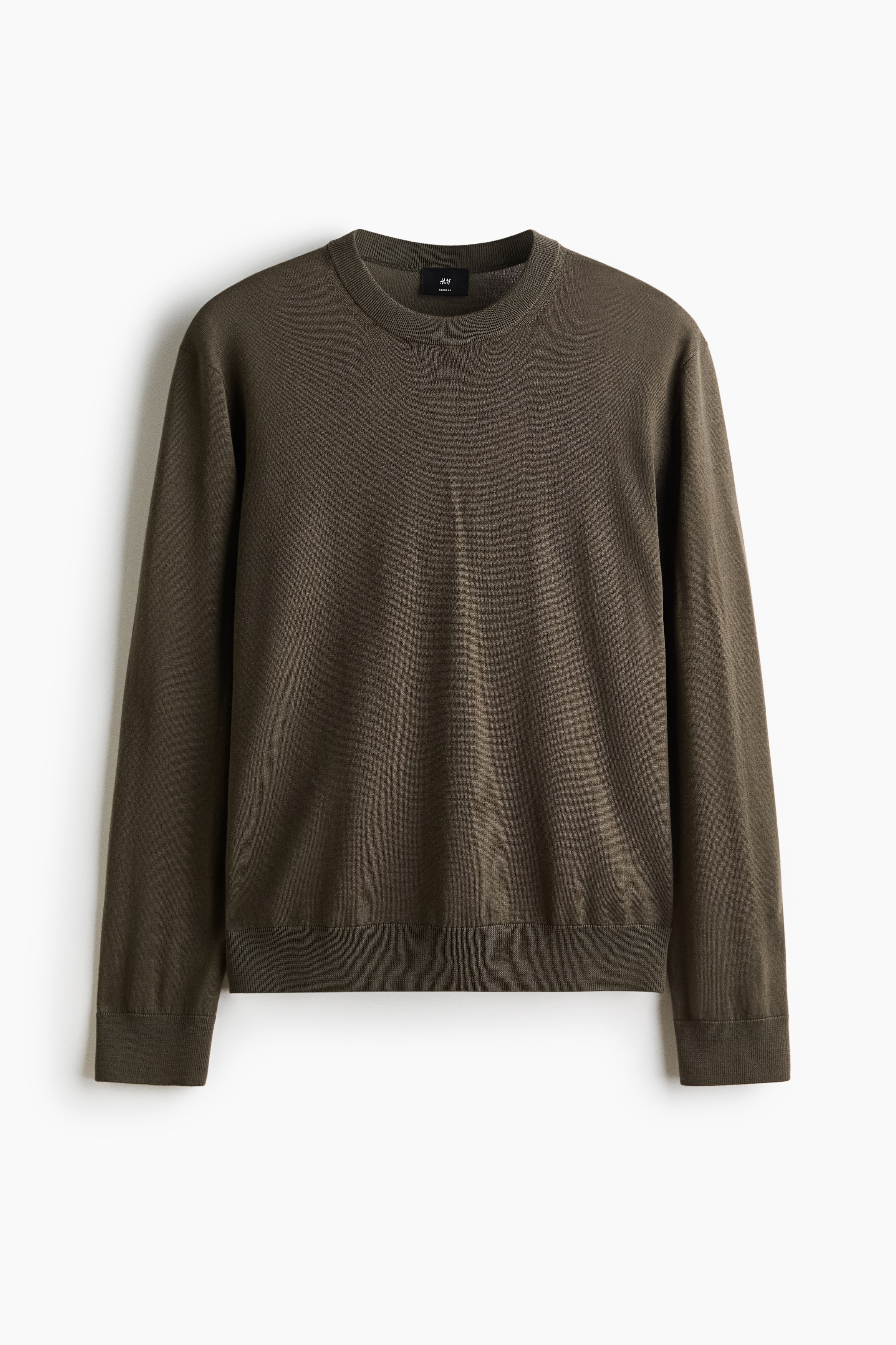 Regular Fit Merino wool jumper - Dark mole/Black/Dark grey marl/Dark brown