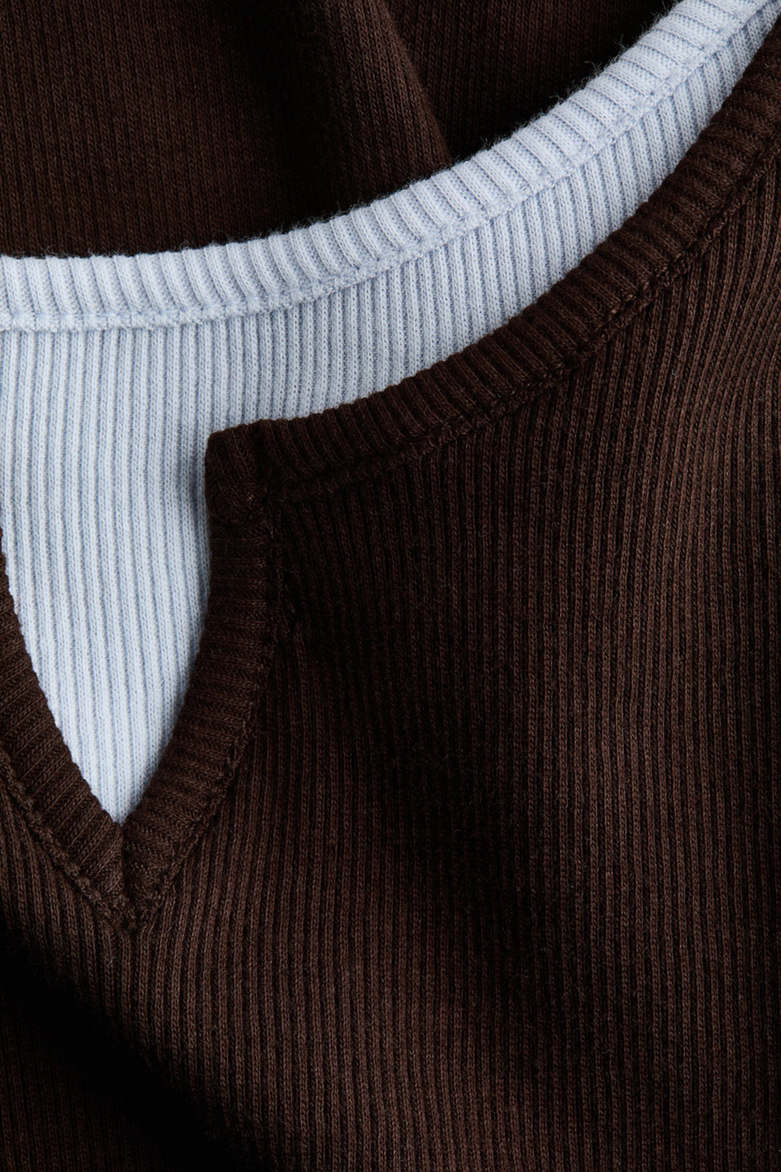 Top de capas - Café oscuro/Azul claro/Azul marino/Blanco/Negro/Rosa claro/Blanco/Gris jaspeado claro - 4