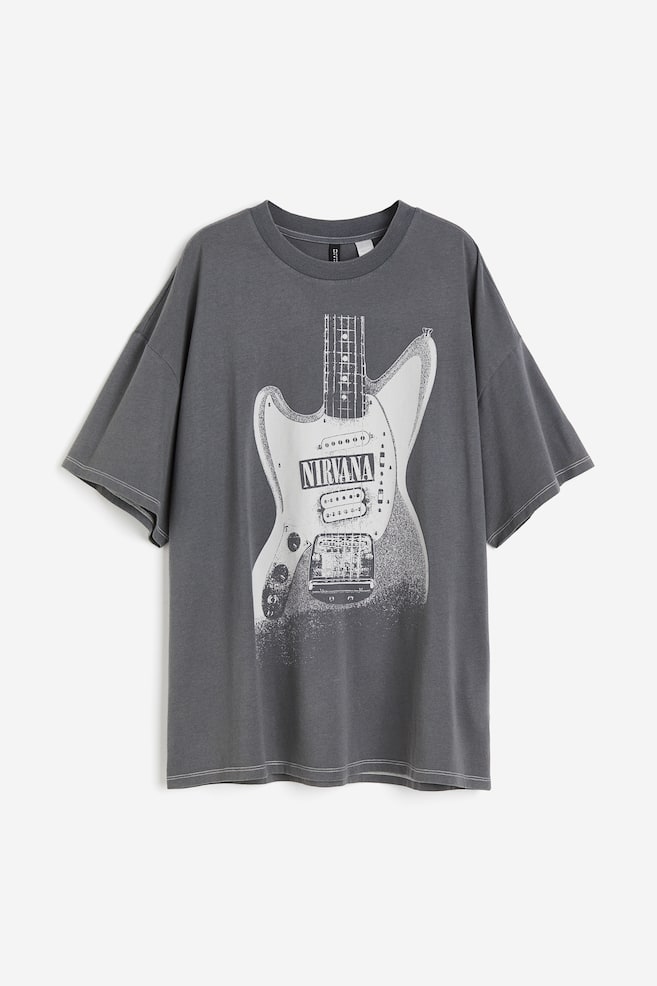 Oversized printed T-shirt - Dark grey/Nirvana/Cream/Formula 1/Light grey/Fender/White/Mary J Blige/dc/dc/dc/dc/dc/dc - 2