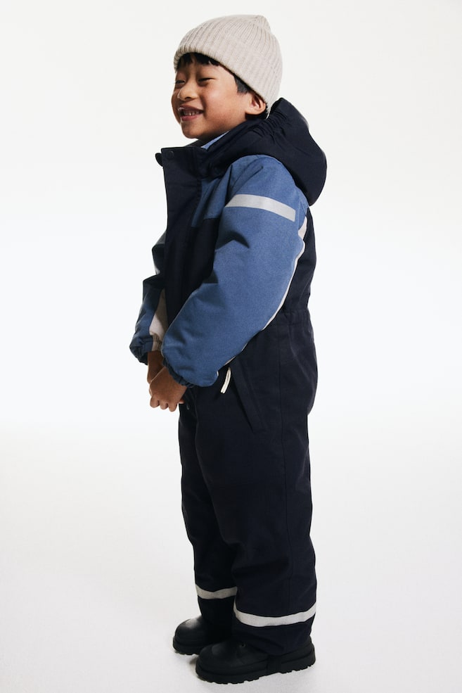Waterproof room-to-grow snowsuit - Navy blue/Colour block/Black/Light dusty pink/Leopard print - 3