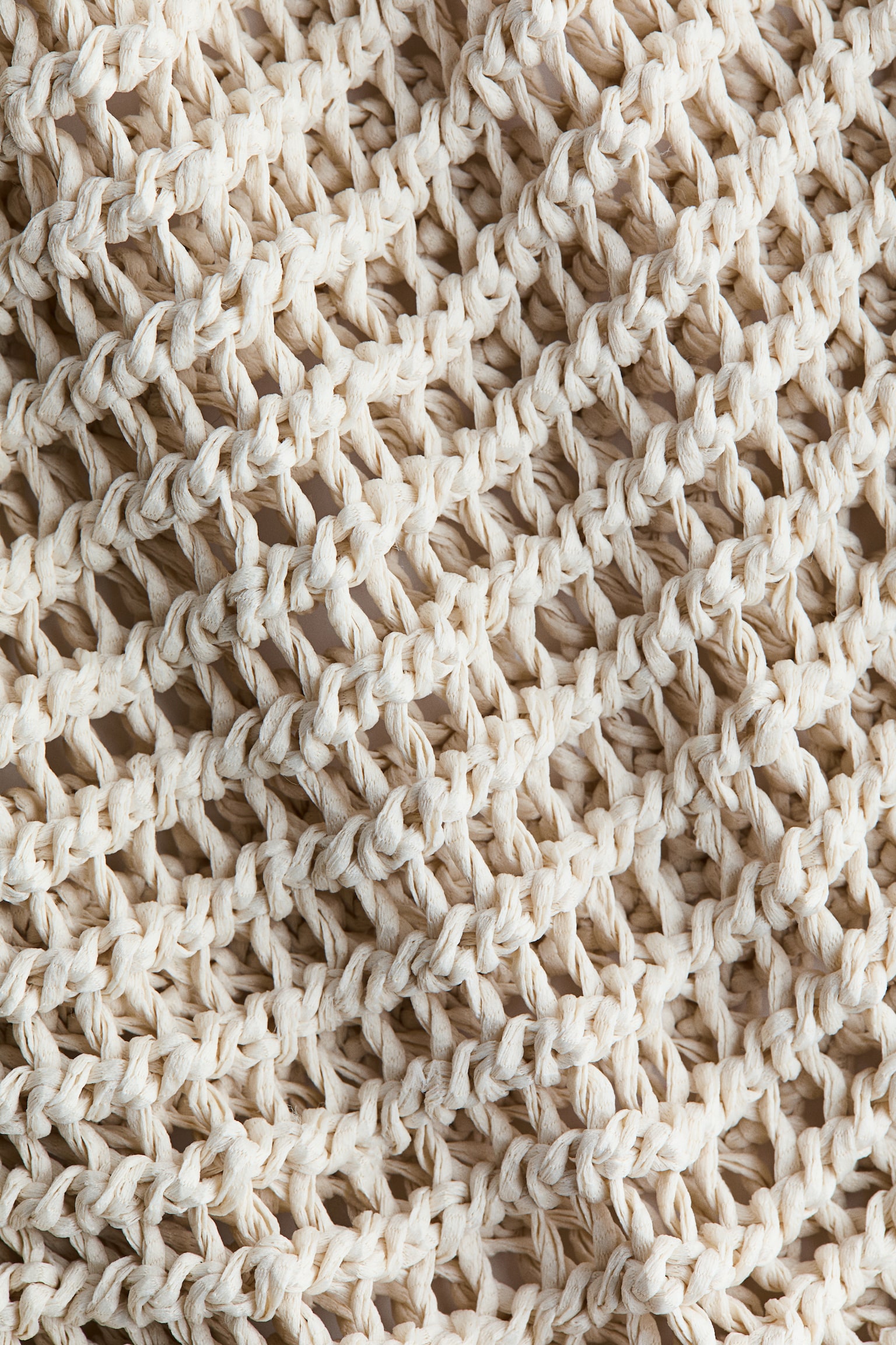 Crochet-look tassel-detail top - Light beige - 3